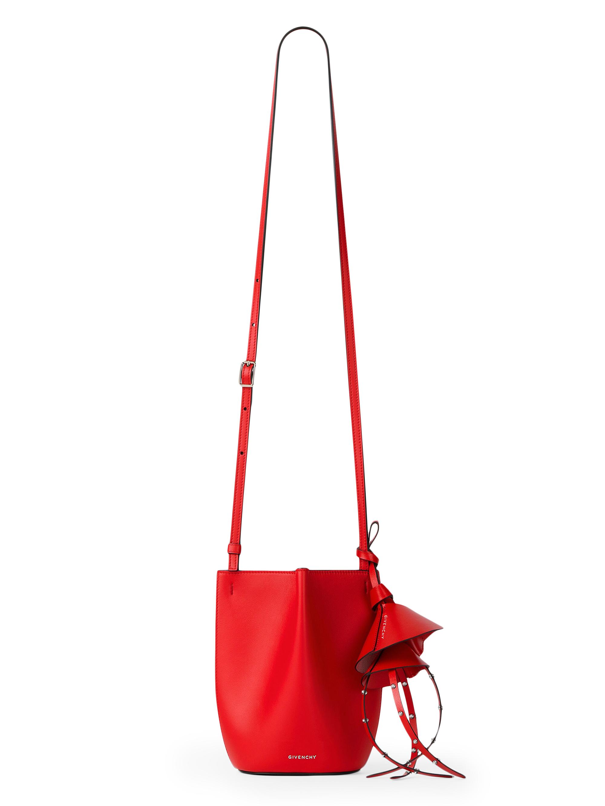 Givenchy Women's Nano Snap Bucket Bag in Grained Leather - Deep Red