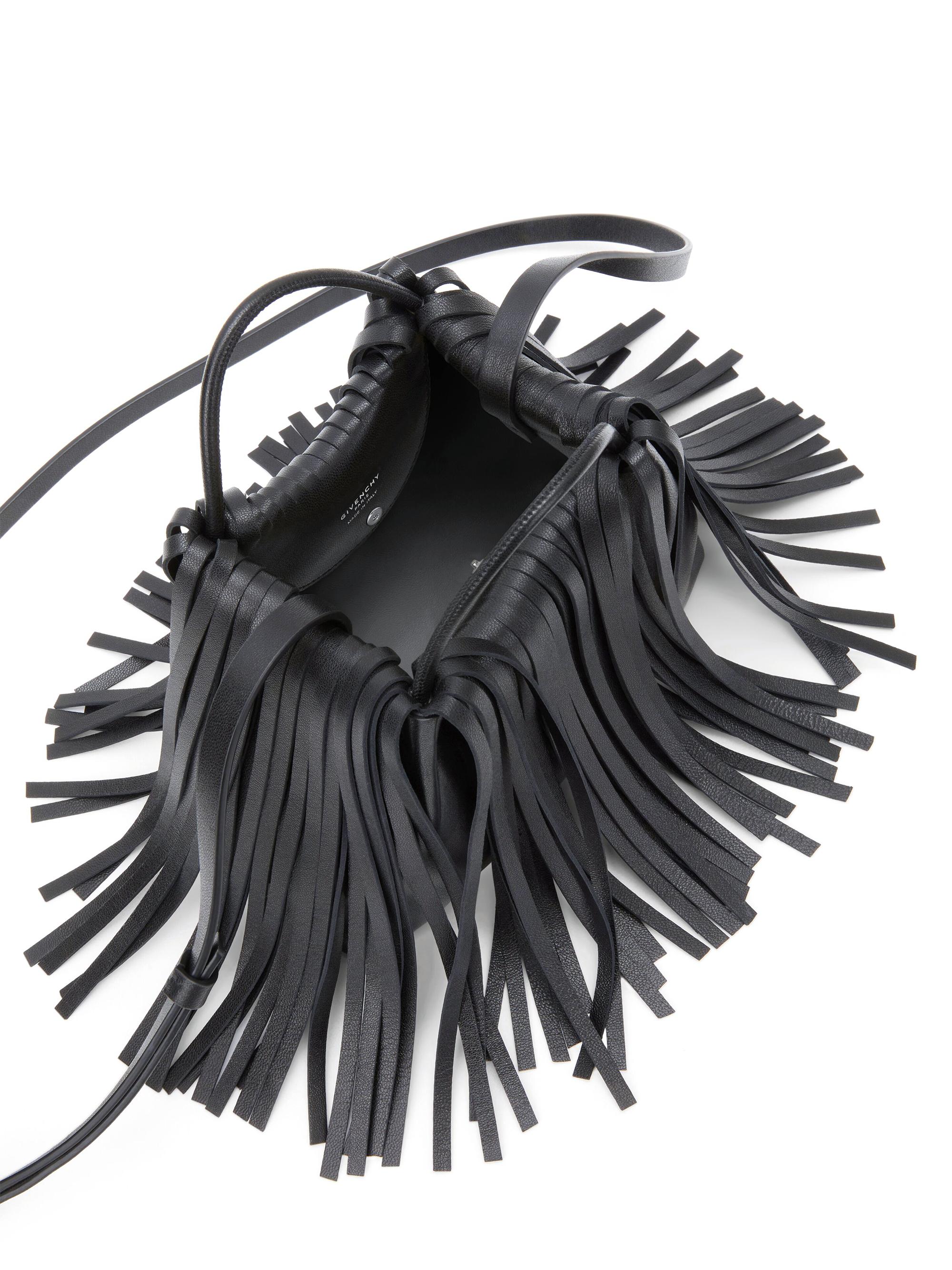 Givenchy Nano Facet Top Handle Bag in Leather with Fringes | Saks
