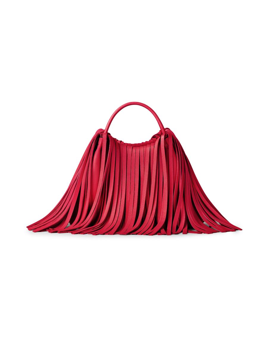 Givenchy Women's Nano Facet Top Handle Bag In Leather With Fringes In Pattern
