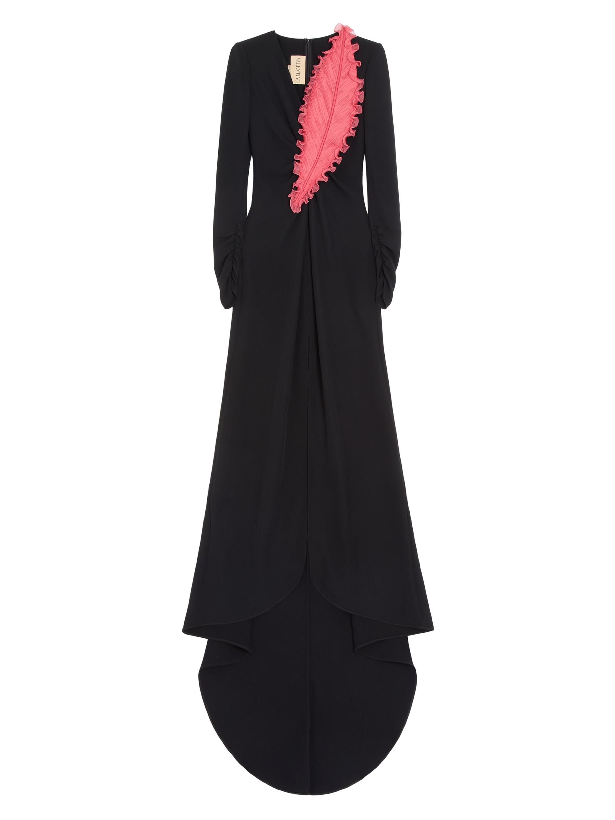 Valentino Garavani Women's Embroidered Cady Couture Gown - Black Fuchsia - Women's Clothing