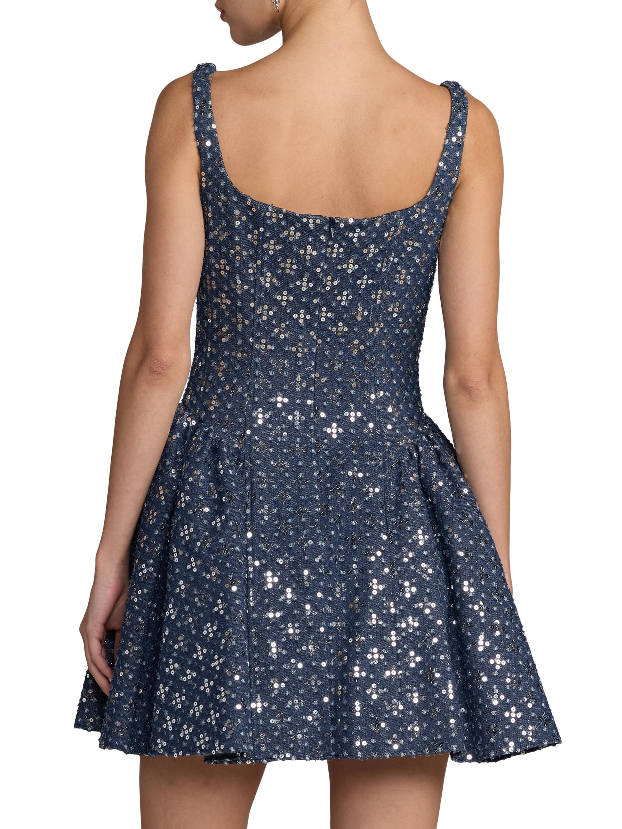 denim sequin dress Claudia in Light Wash by Revolve Nadiya Sequin Denim Dress 