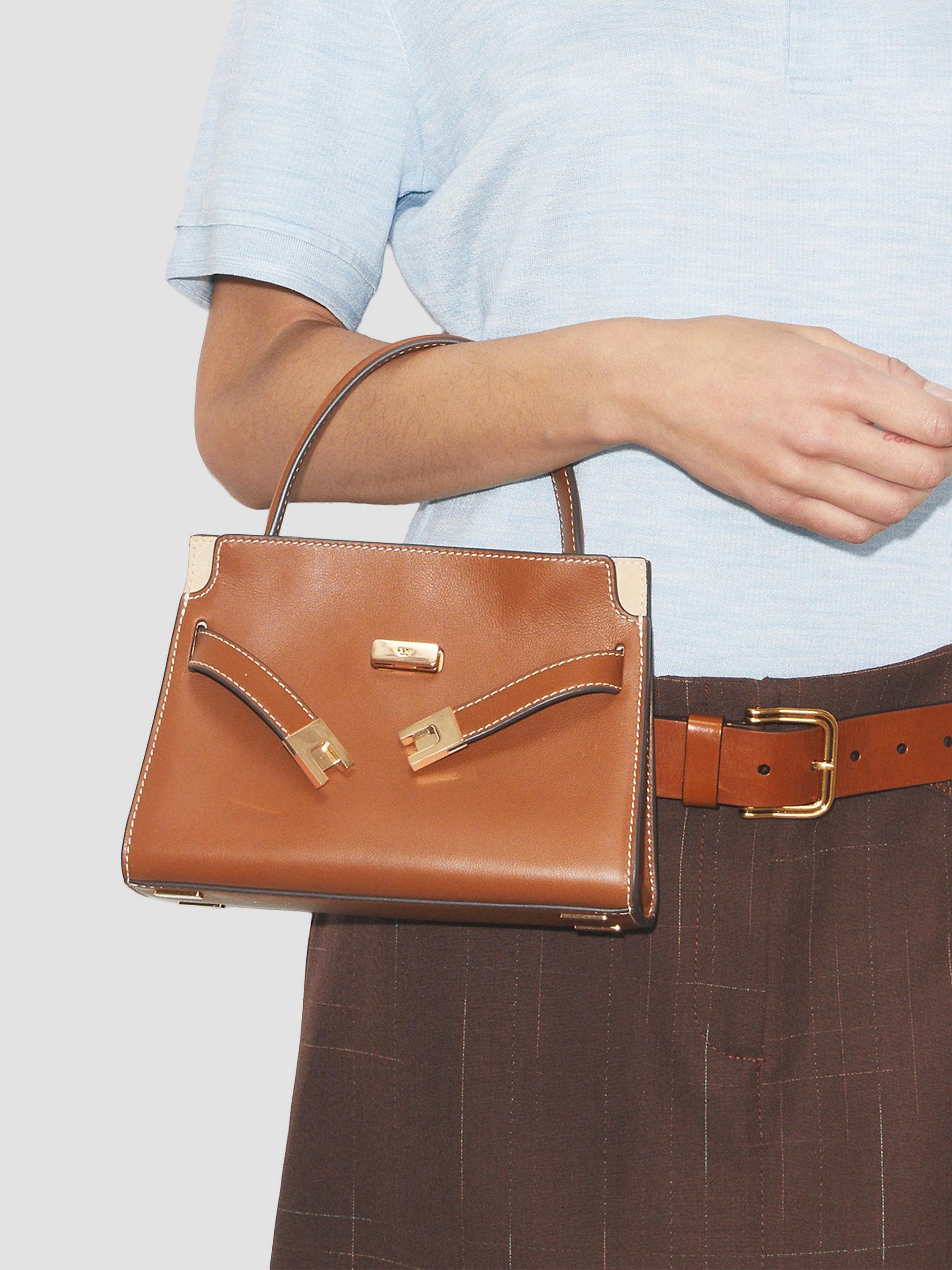 Tory Burch Lee Radziwill Petite Leather Top Handle Bag | Saks