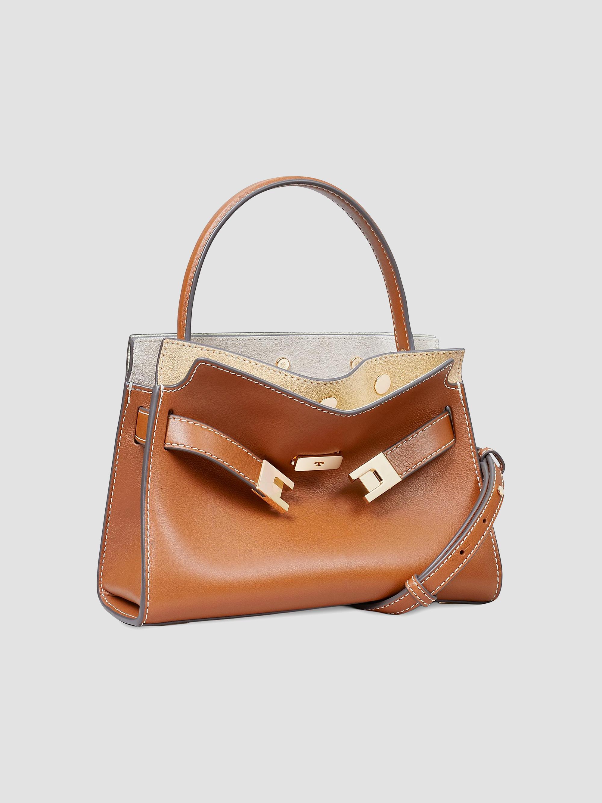 Tory Burch Lee Radziwill Petite Leather Top Handle Bag | Saks