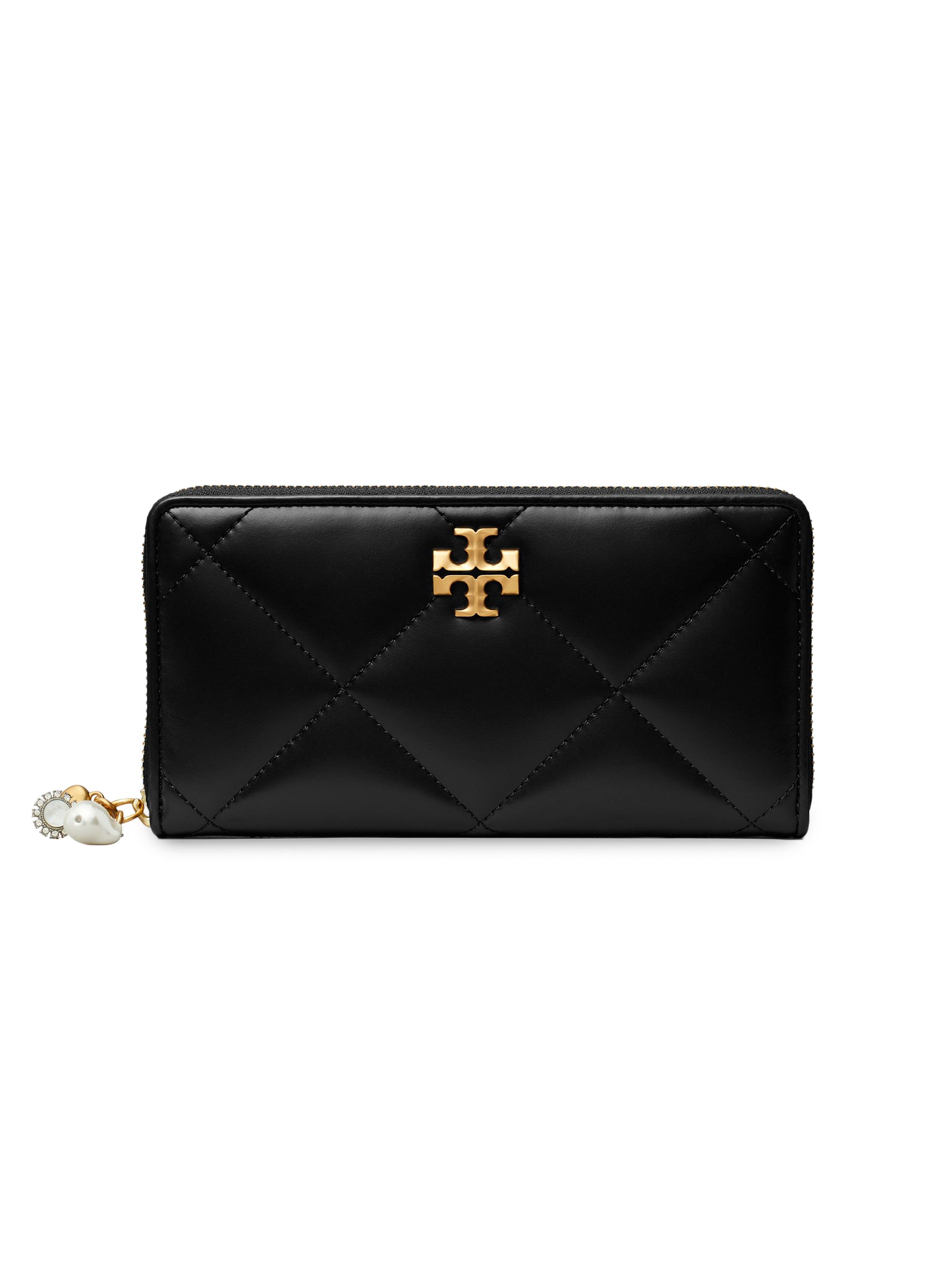 Tory Burch Women's Kira Embellished Leather Continental Wallet - Black