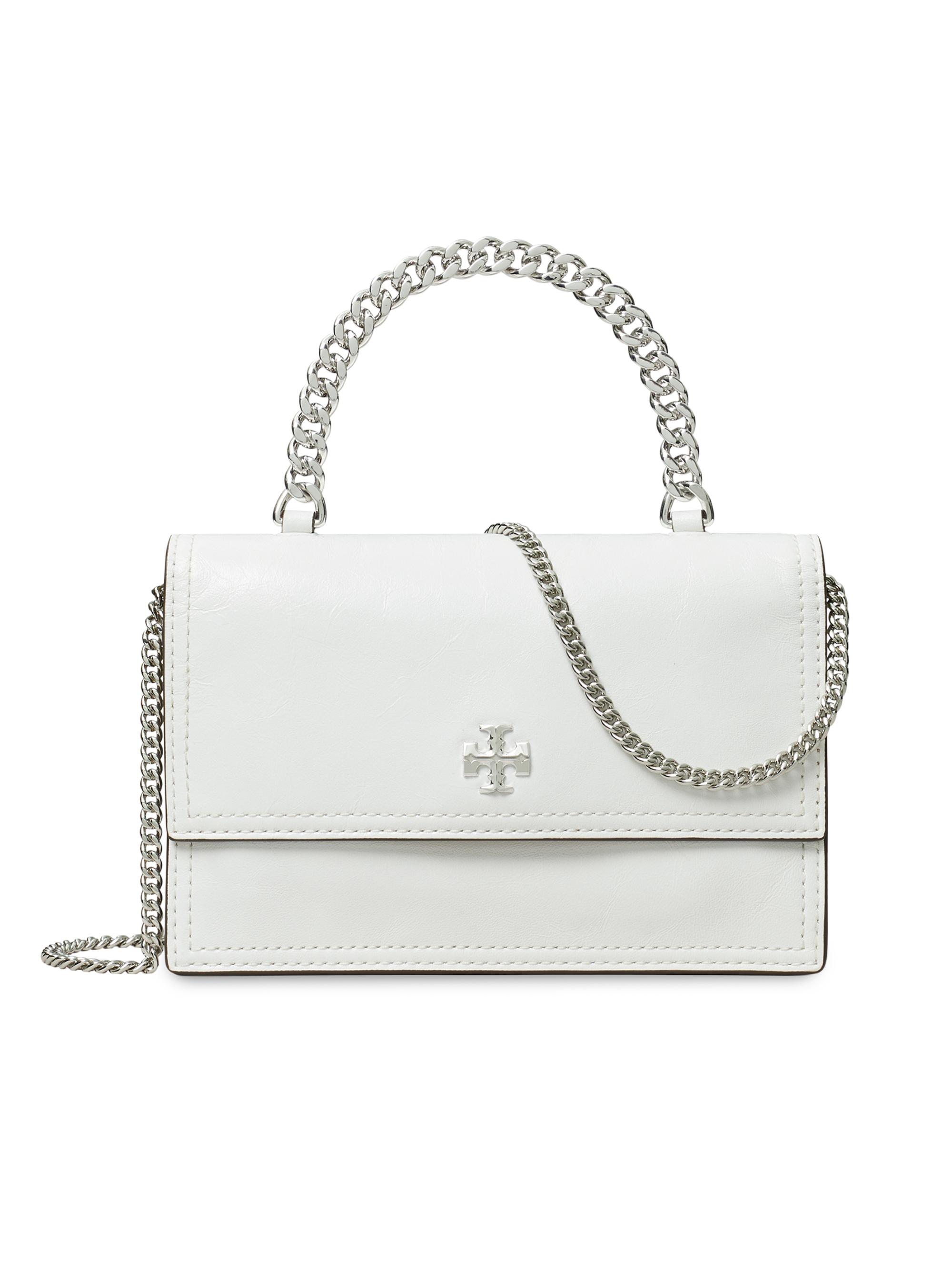 Tory Burch Women's Kira Mini Leather Top Handle Bag - Bianco
