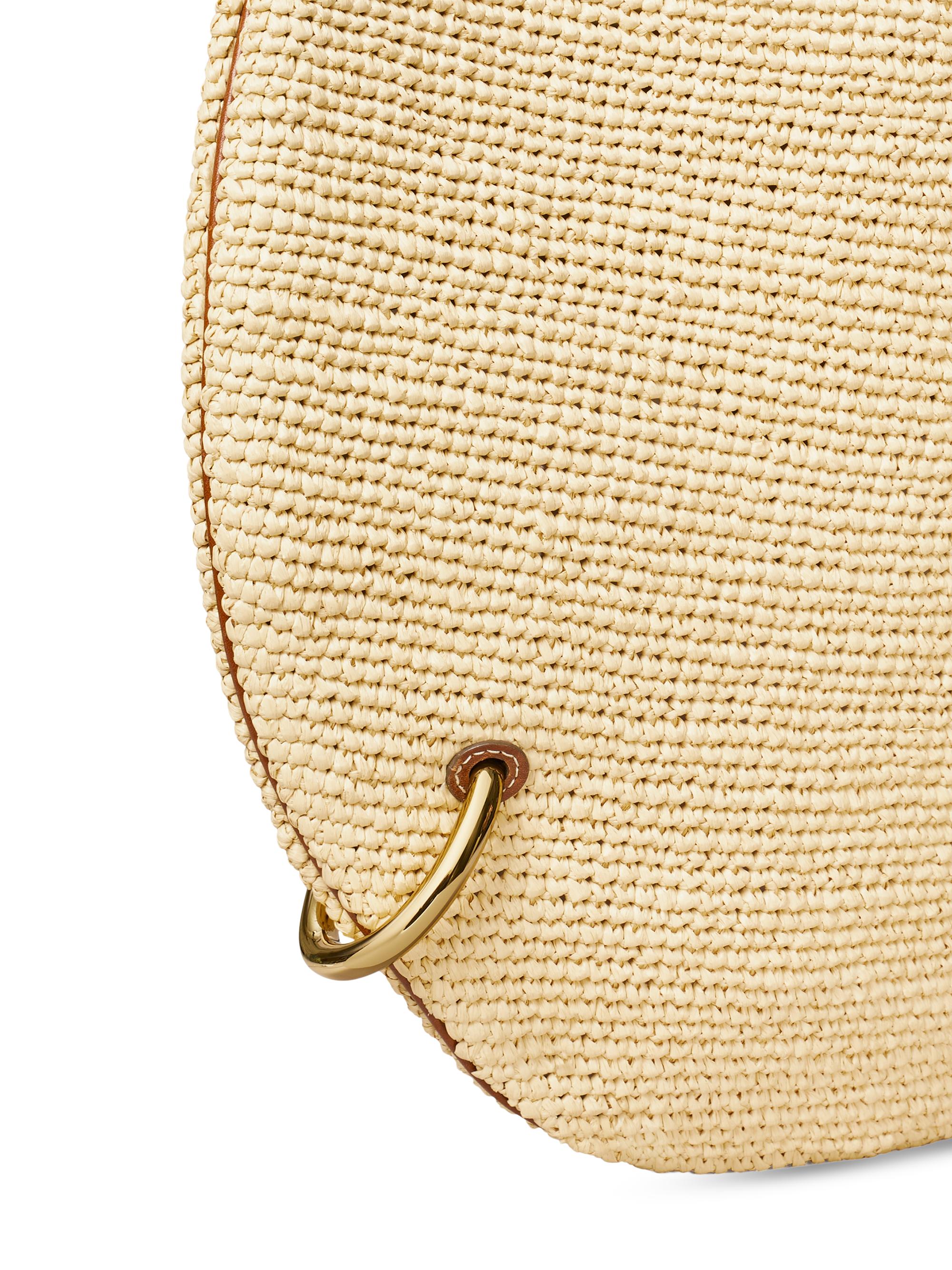 Tory Burch Pierced Raffia Shoulder Bag | Saks Fifth Avenue