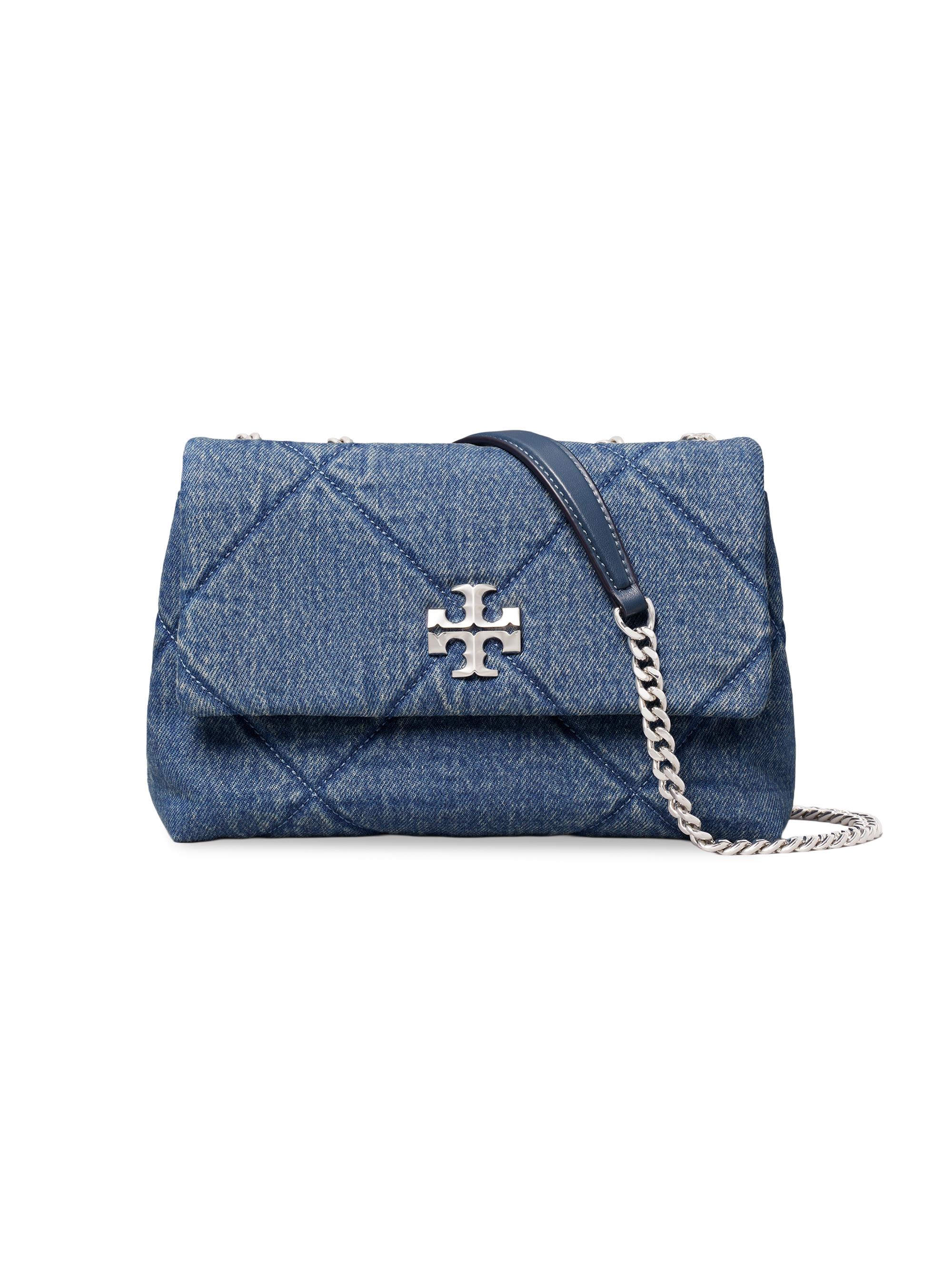 Tory Burch Women's Kira  Quilted Denim Shoulder Bag - Blue