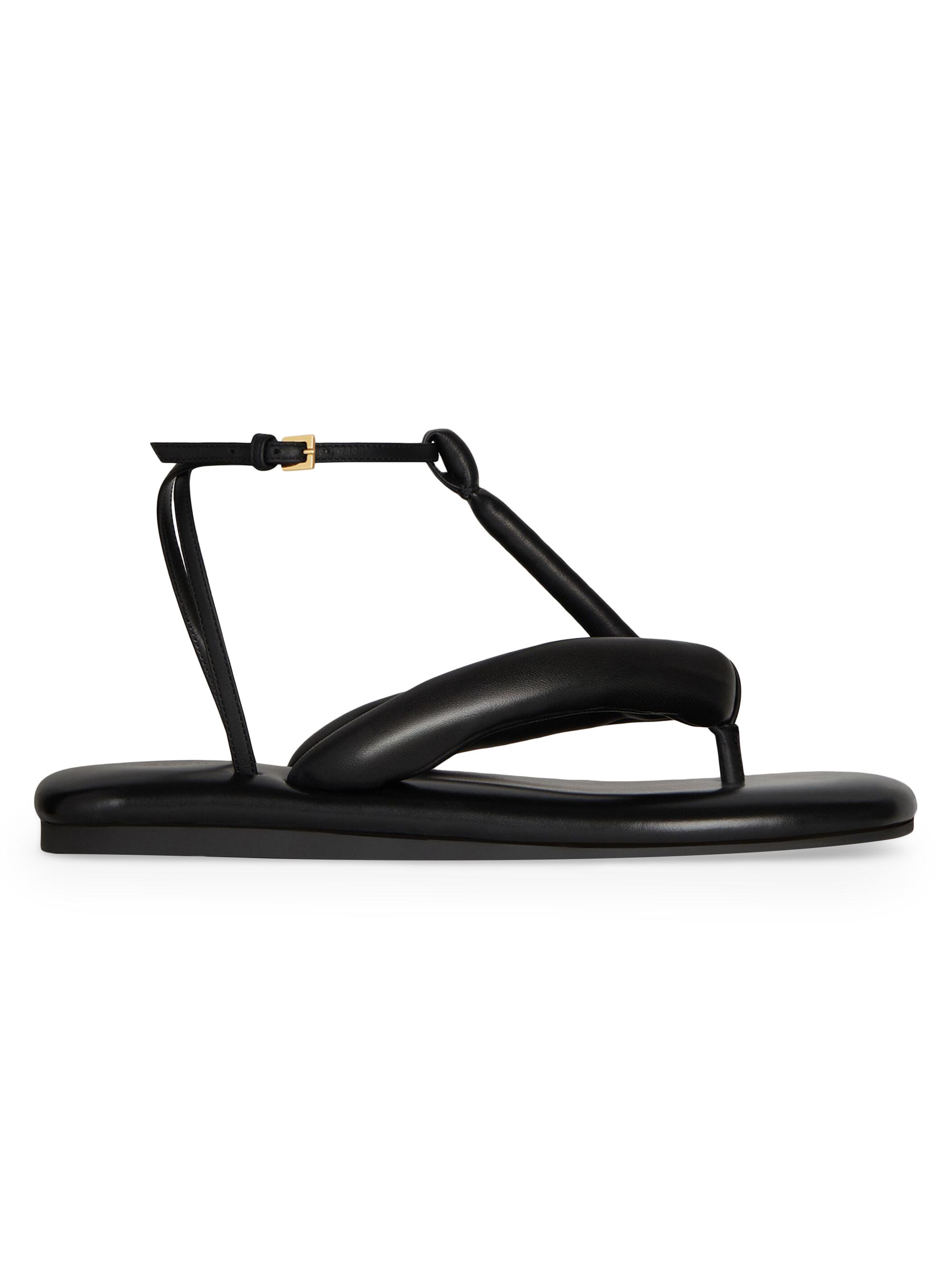 Givenchy Women's Boudoir Bicolor Thongs in Nappa Leather - Black