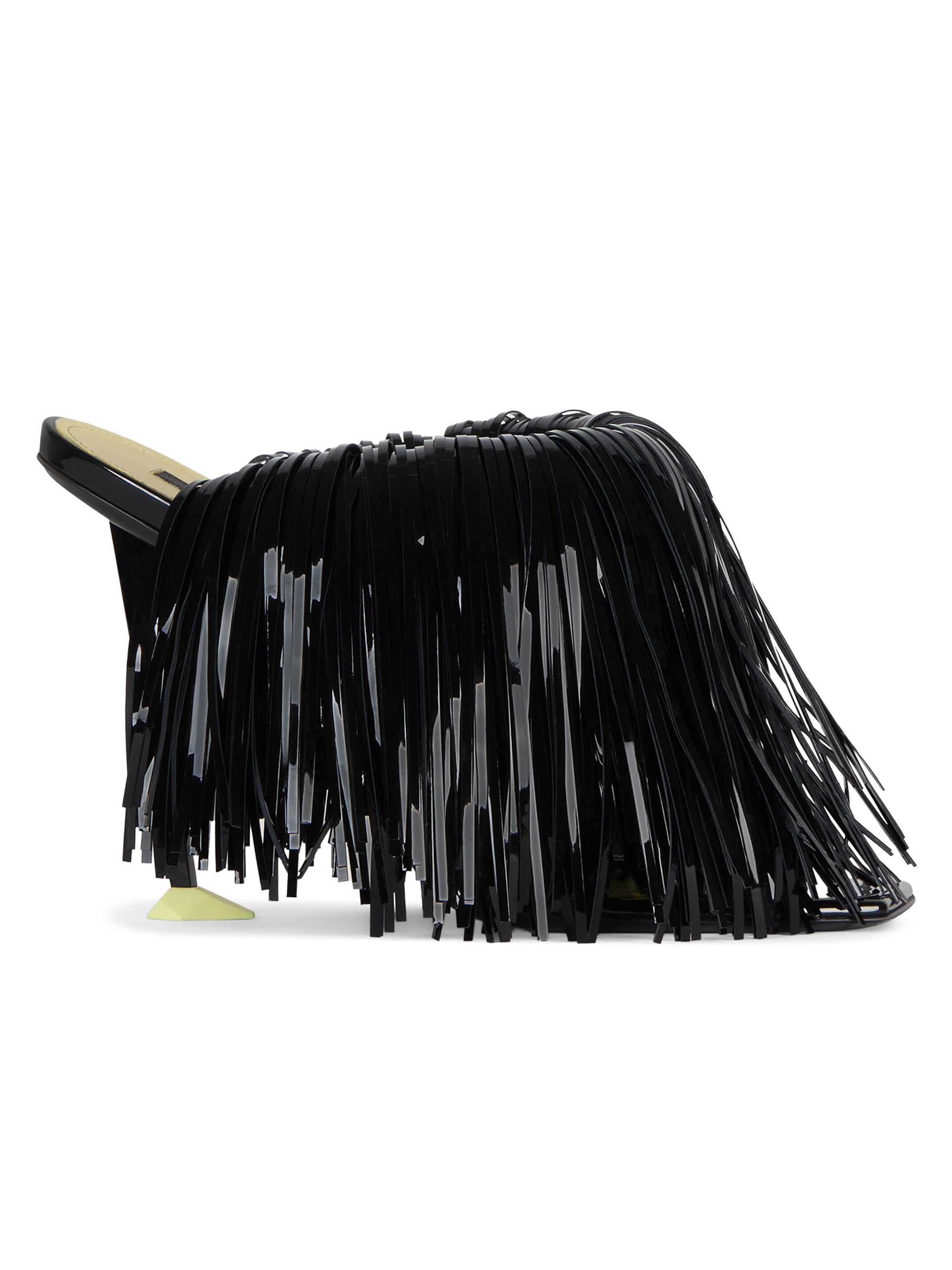 Givenchy Boudoir Heeled Mules in Patent Leather with Fringes