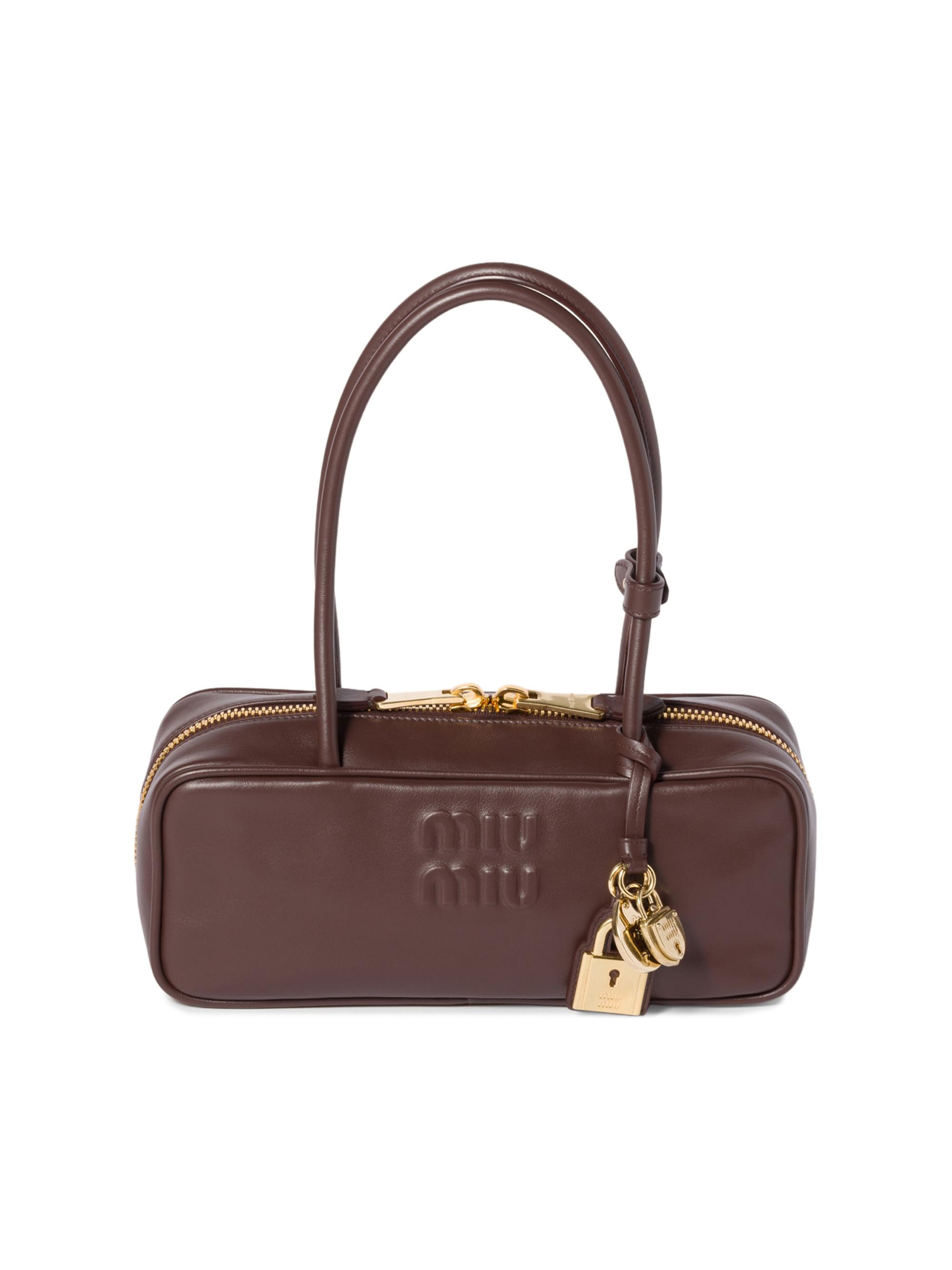 Miu Miu Women's Beau Leather Shoulder Bag - Brown