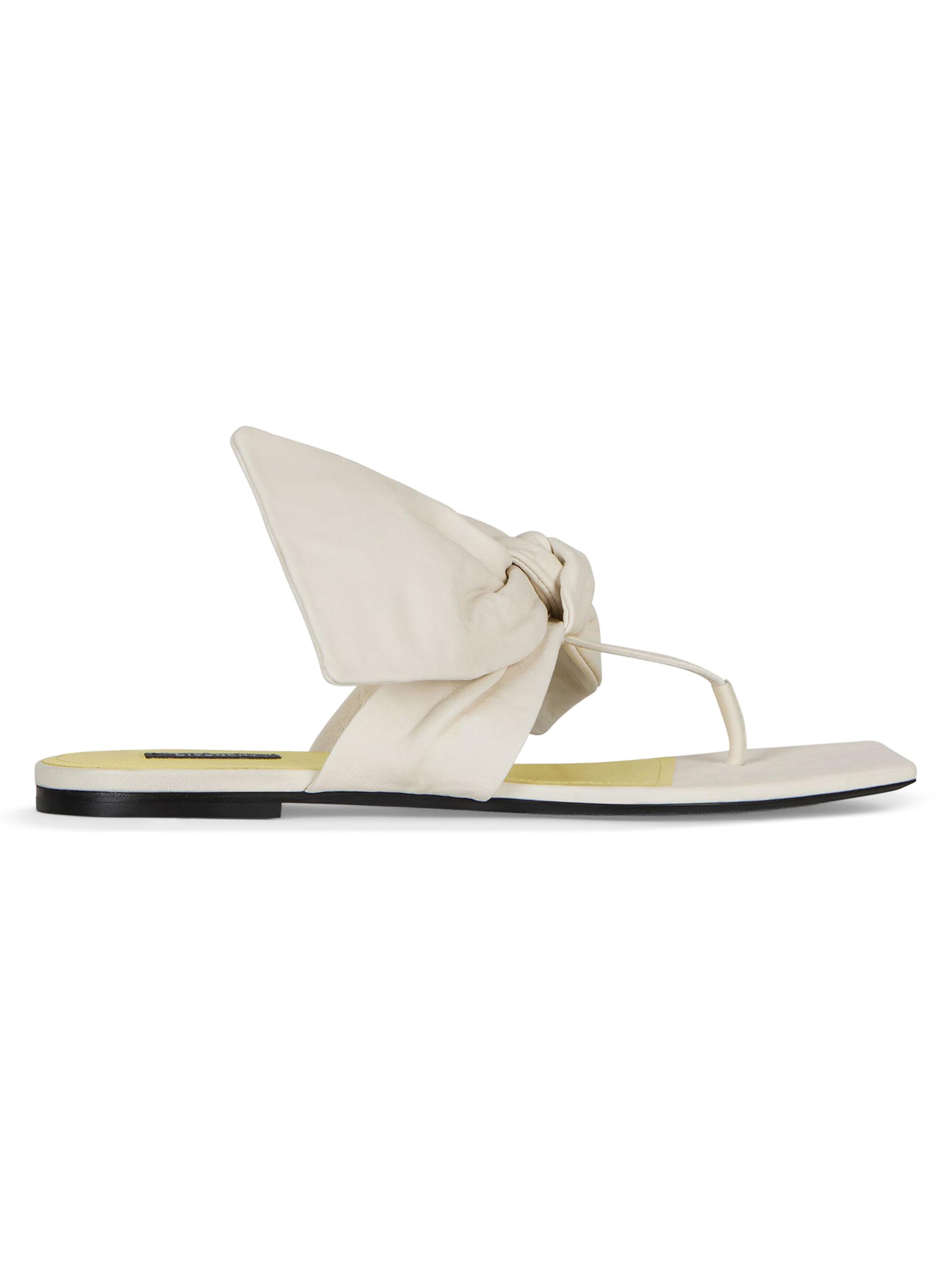 Givenchy Women's Boudoir Thongs in Nappa Leather with Bow -