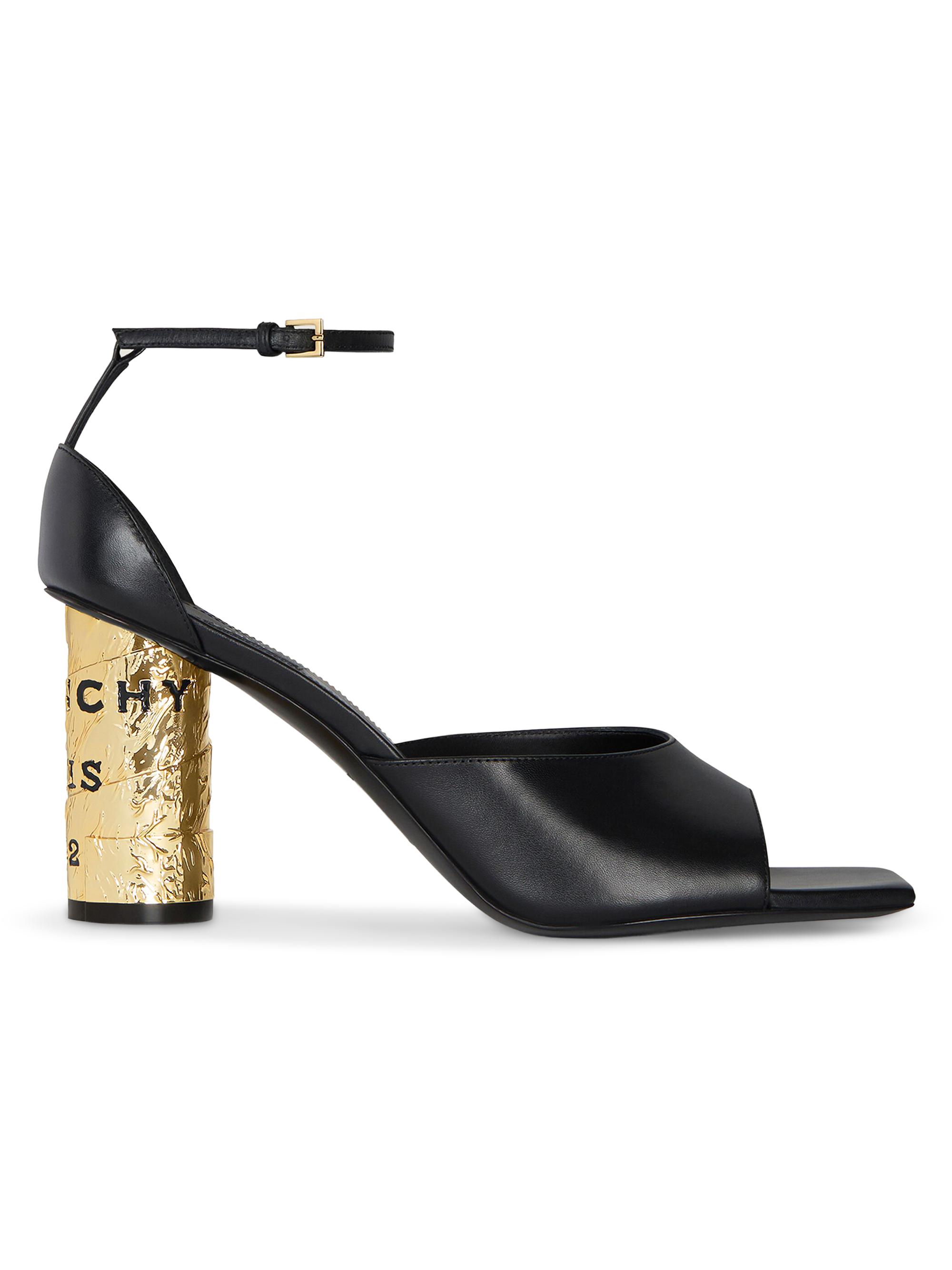 Givenchy Women's Tape Heel Sandals in Leather - Black