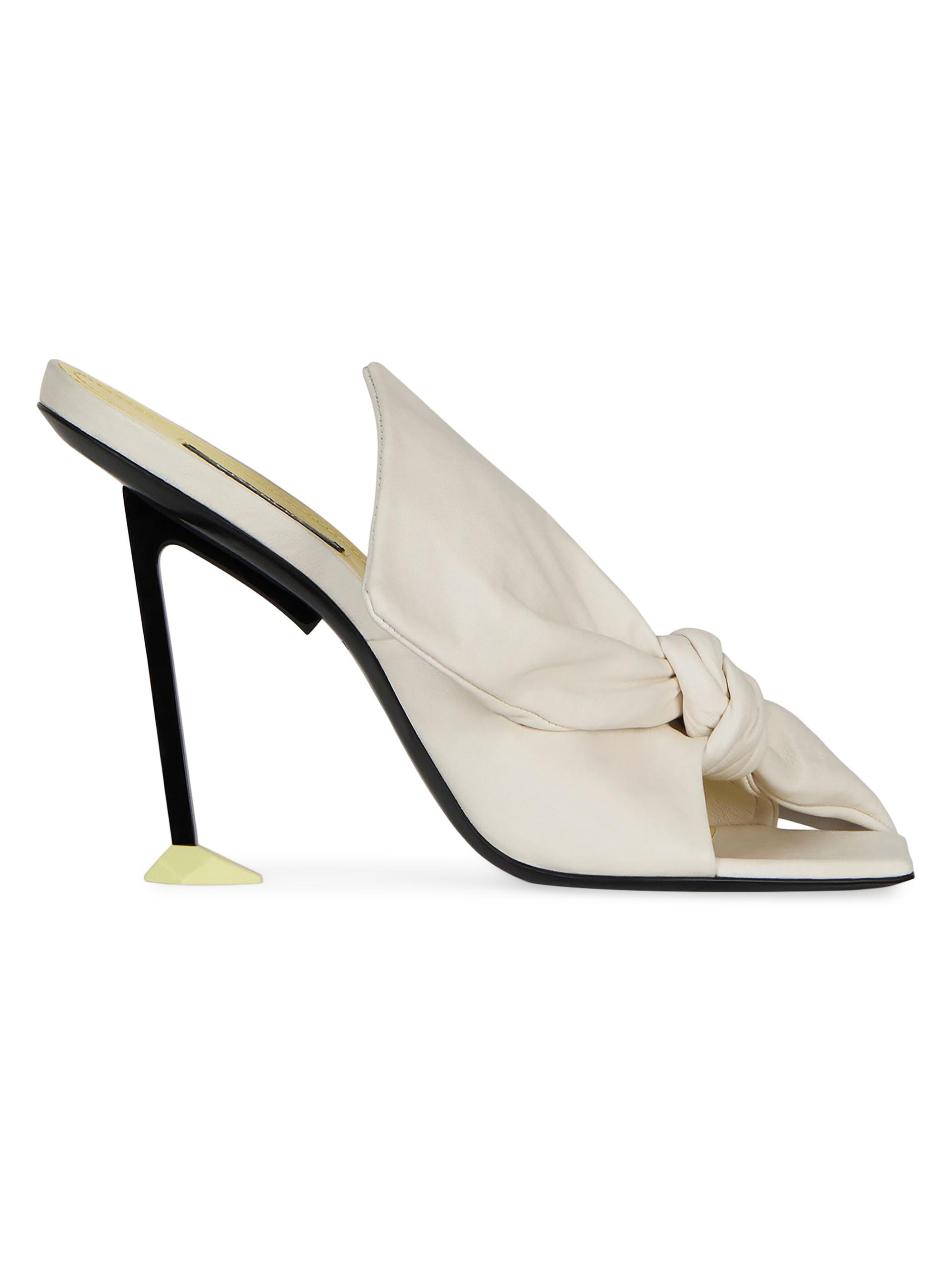 Givenchy Women's Boudoir Heeled Mules in Nappa Leather with Bow -
