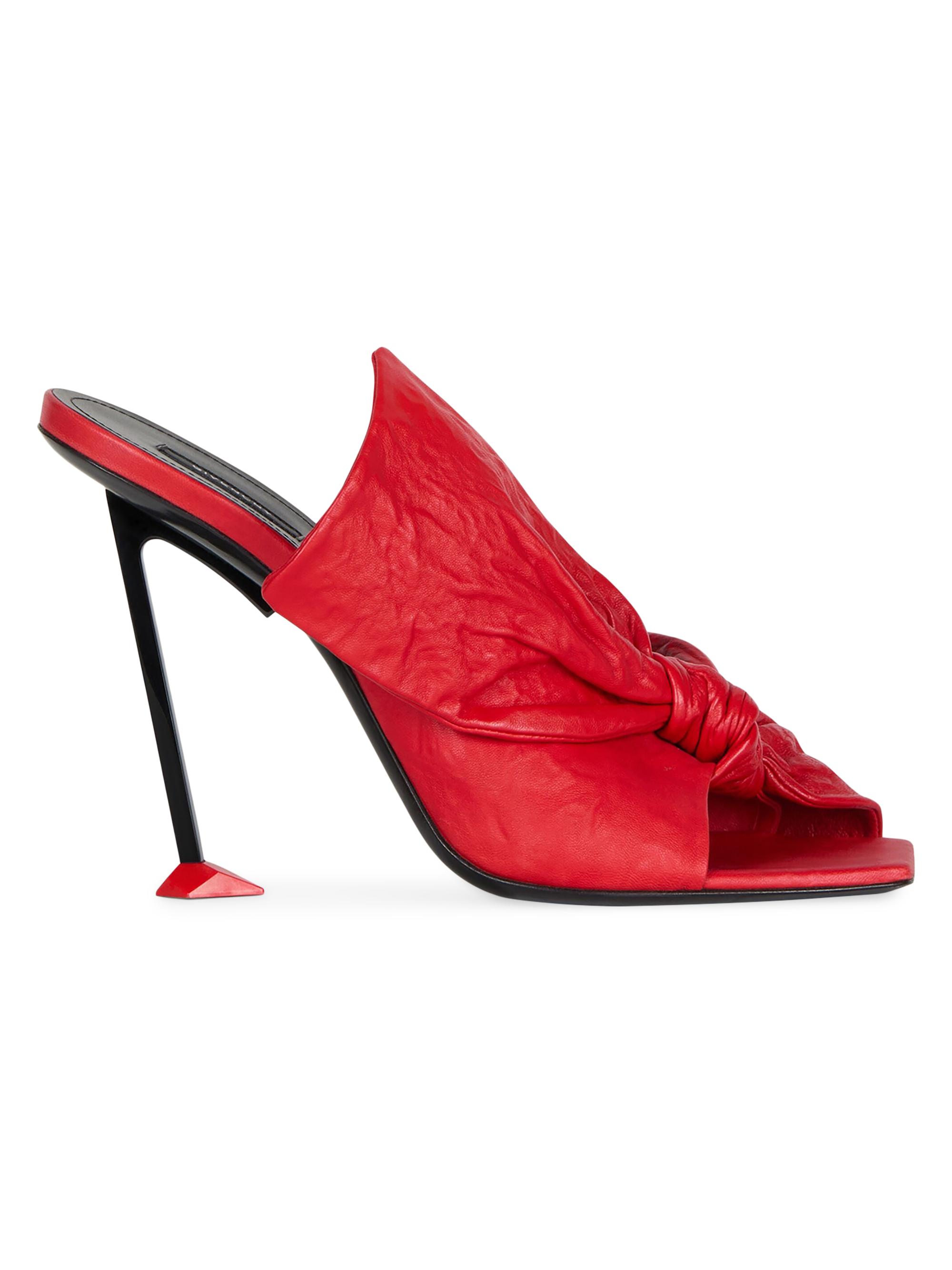 Givenchy Women's Boudoir Heeled Mules in Nappa Leather with Bow -