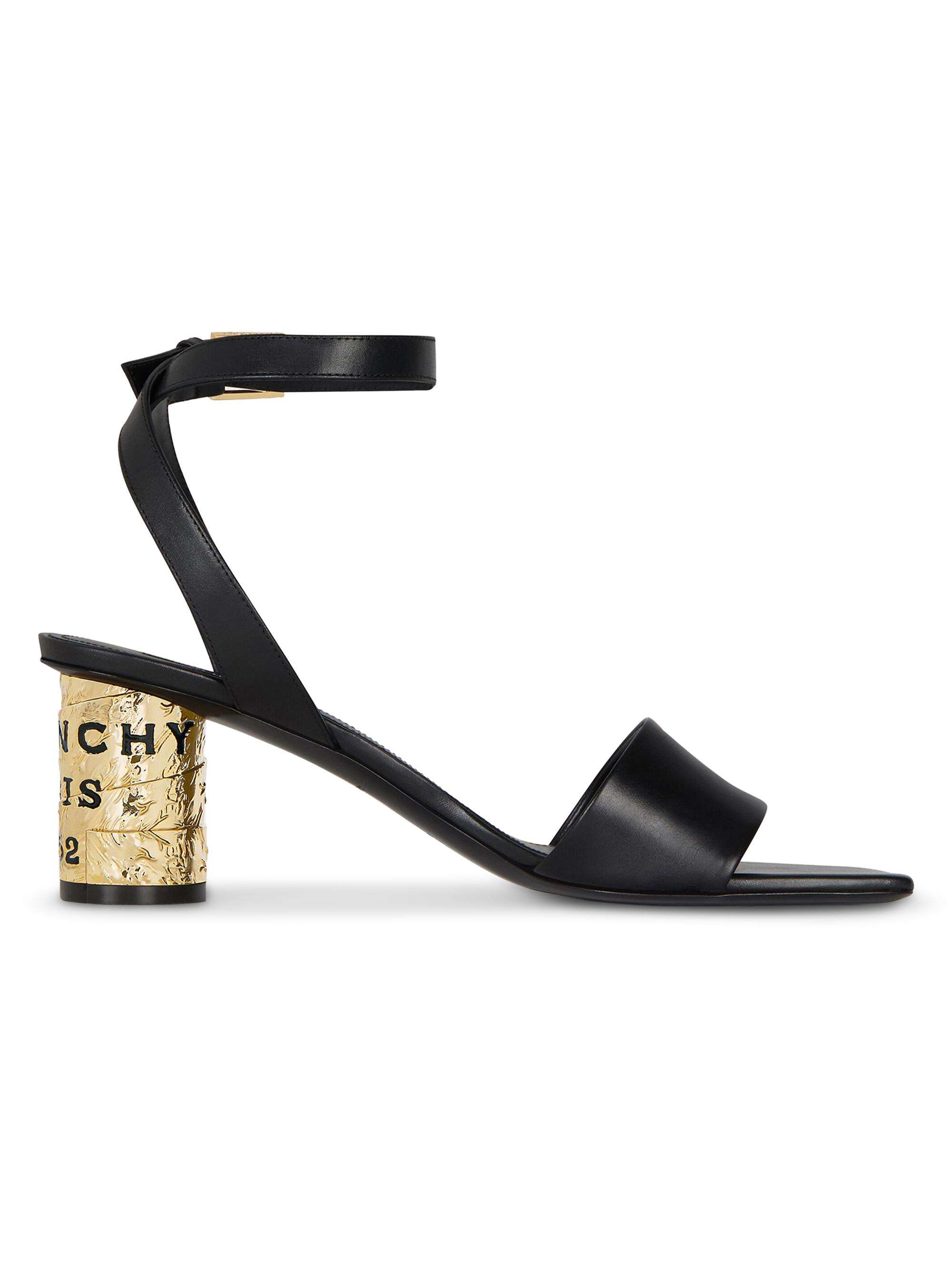 Givenchy Women's Tape Heel Sandals in Leather - Black