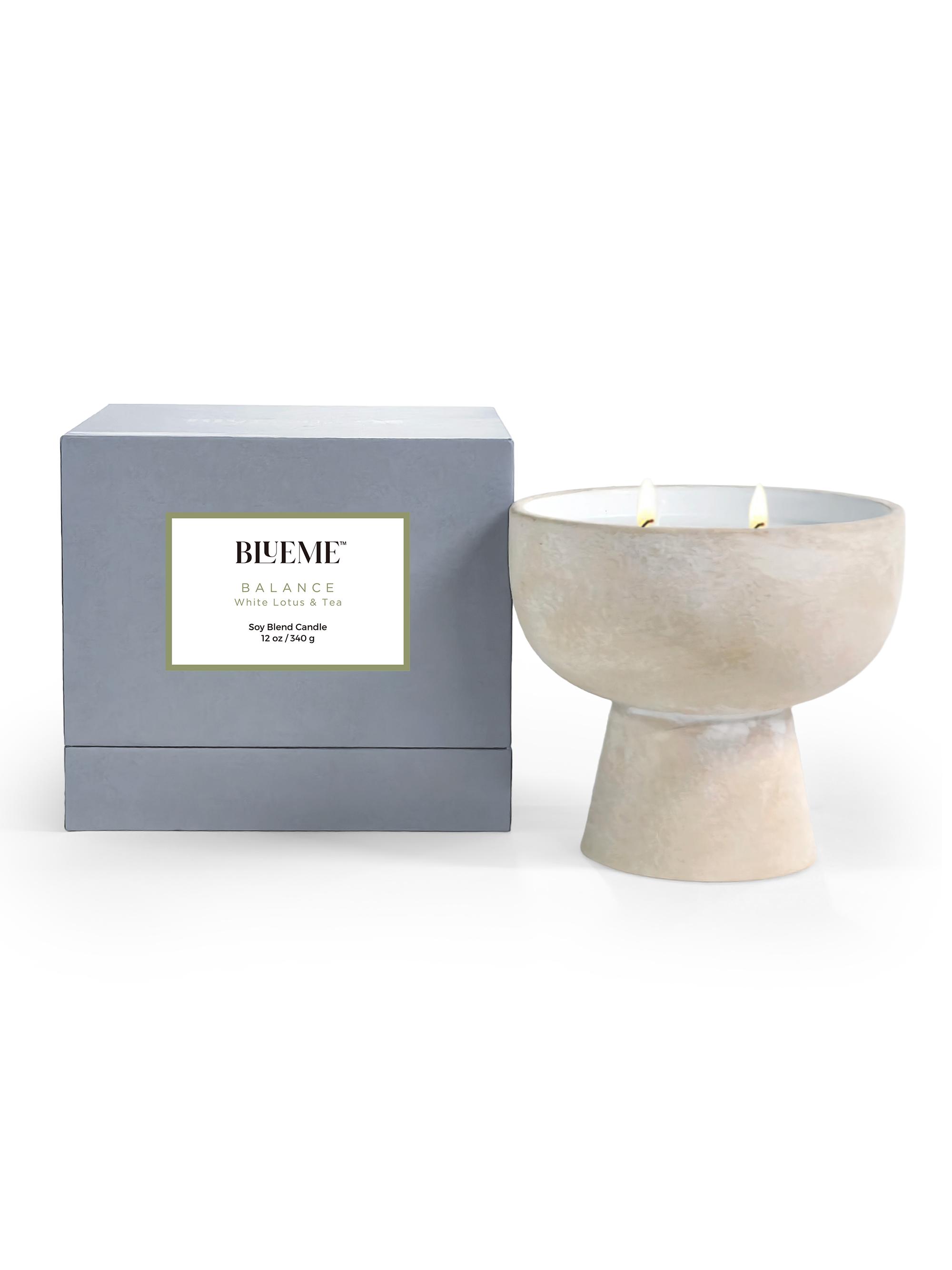 Blueme Balance White Lotus & Tea Scented Candle Medium | Thumbnail 3