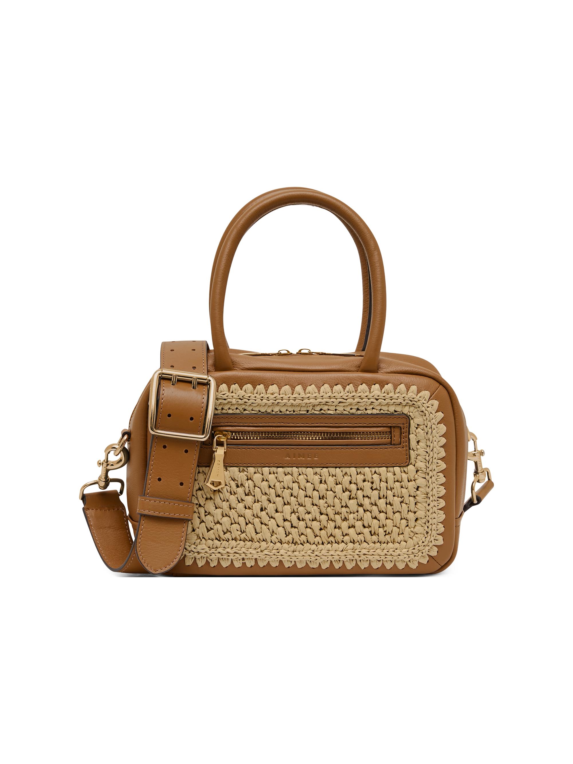 Aimee Kestenberg Women's Ritual Midsize Satchel Top Handle Bag - Raffia Latte