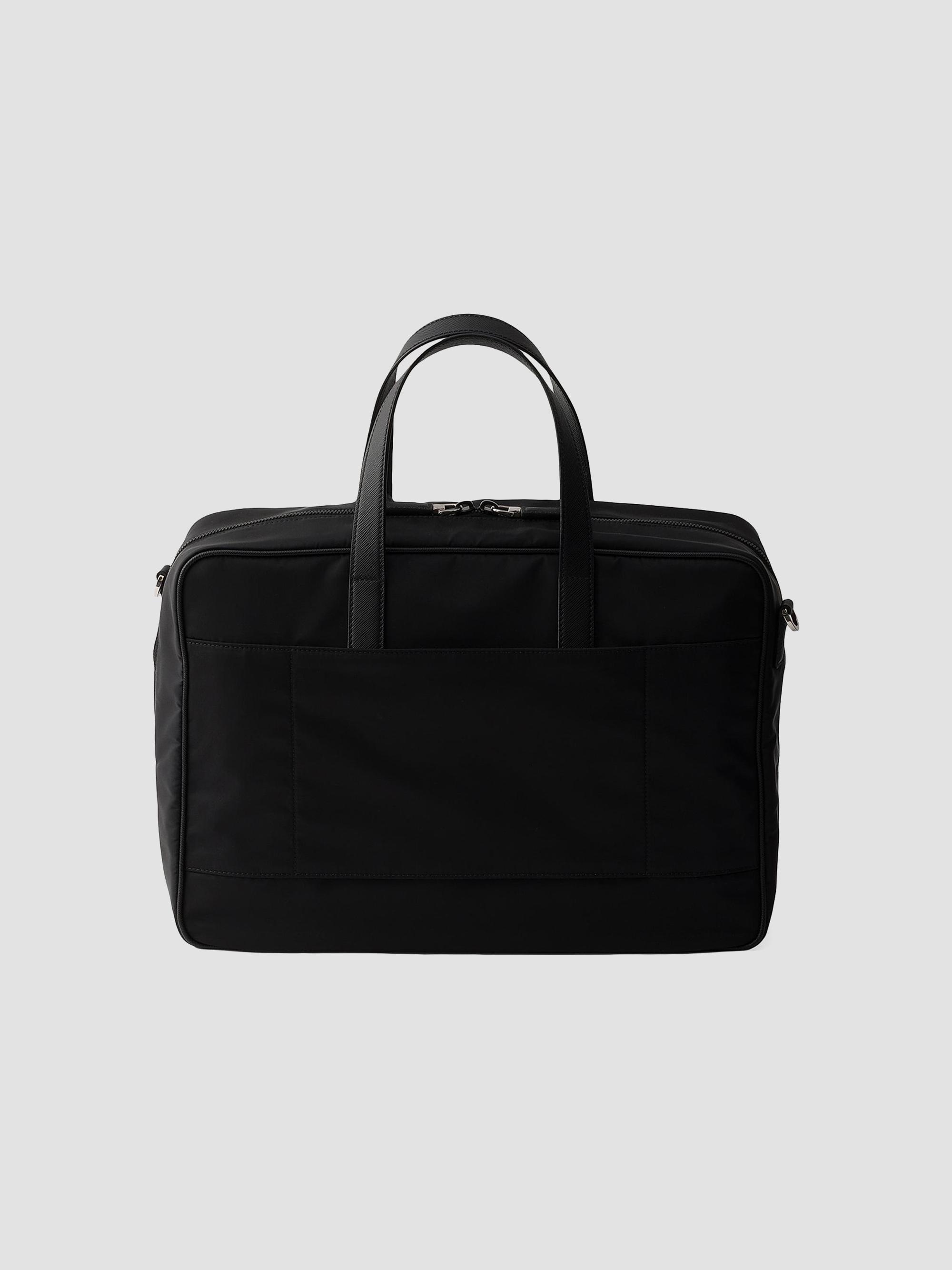 Prada Men's Re-Nylon and Saffiano Leather Work Bag - Black | Thumbnail 5