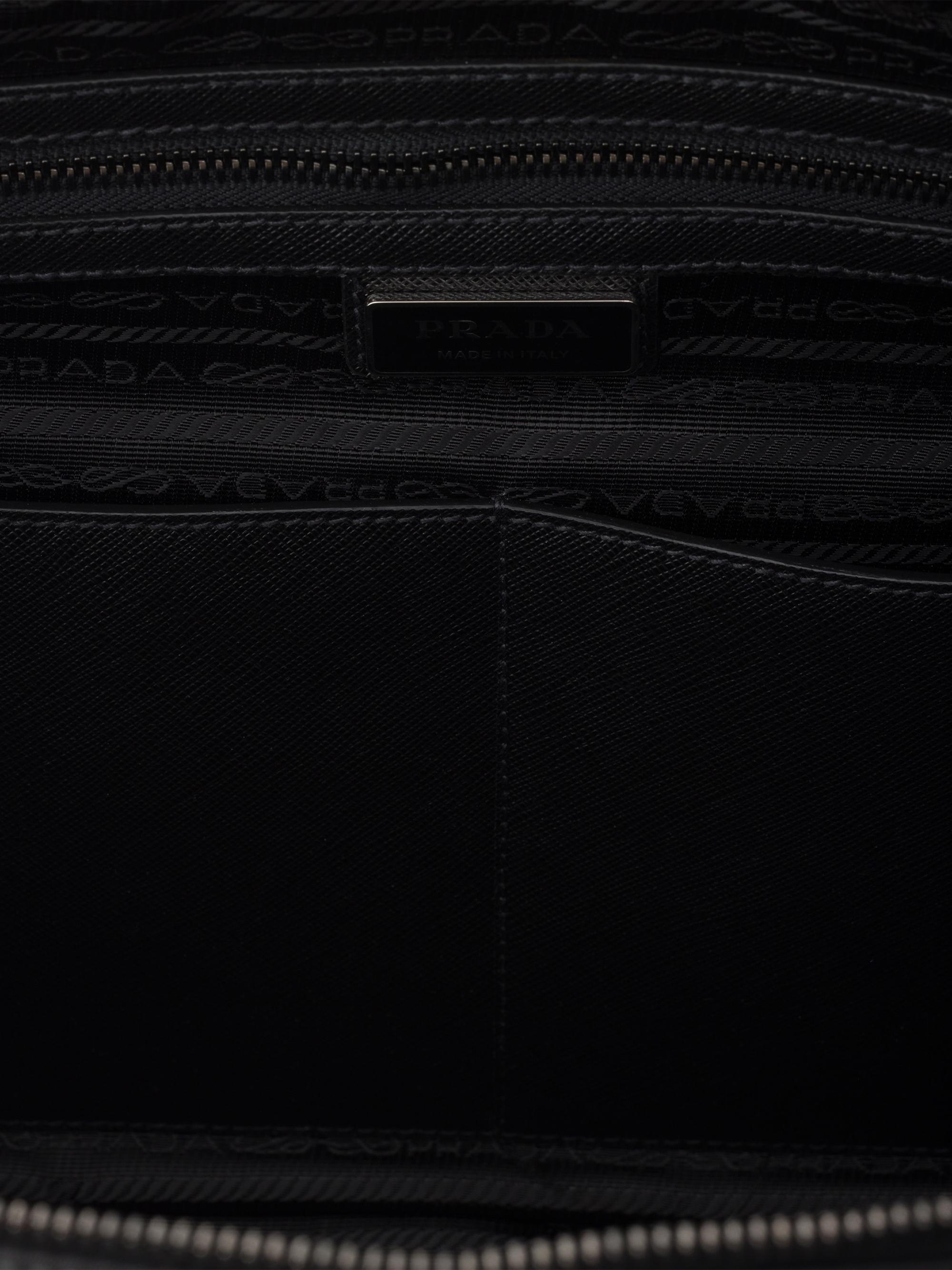 Prada Men's Re-Nylon and Saffiano Leather Work Bag - Black | Thumbnail 6