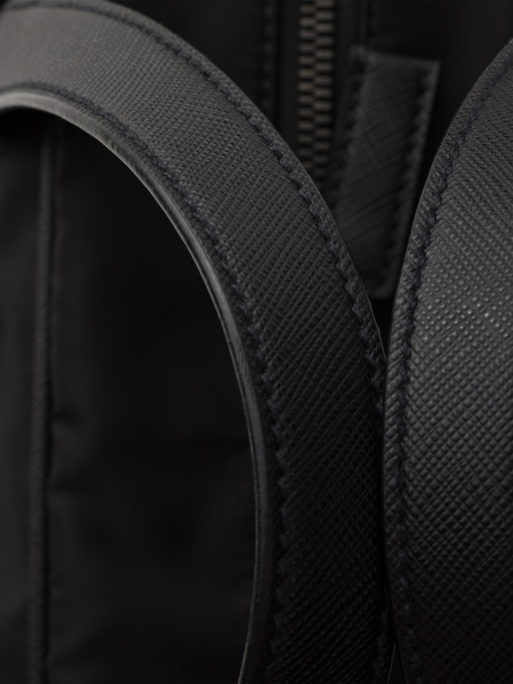 Prada Men's Re-Nylon and Saffiano Leather Work Bag - Black | Thumbnail 7