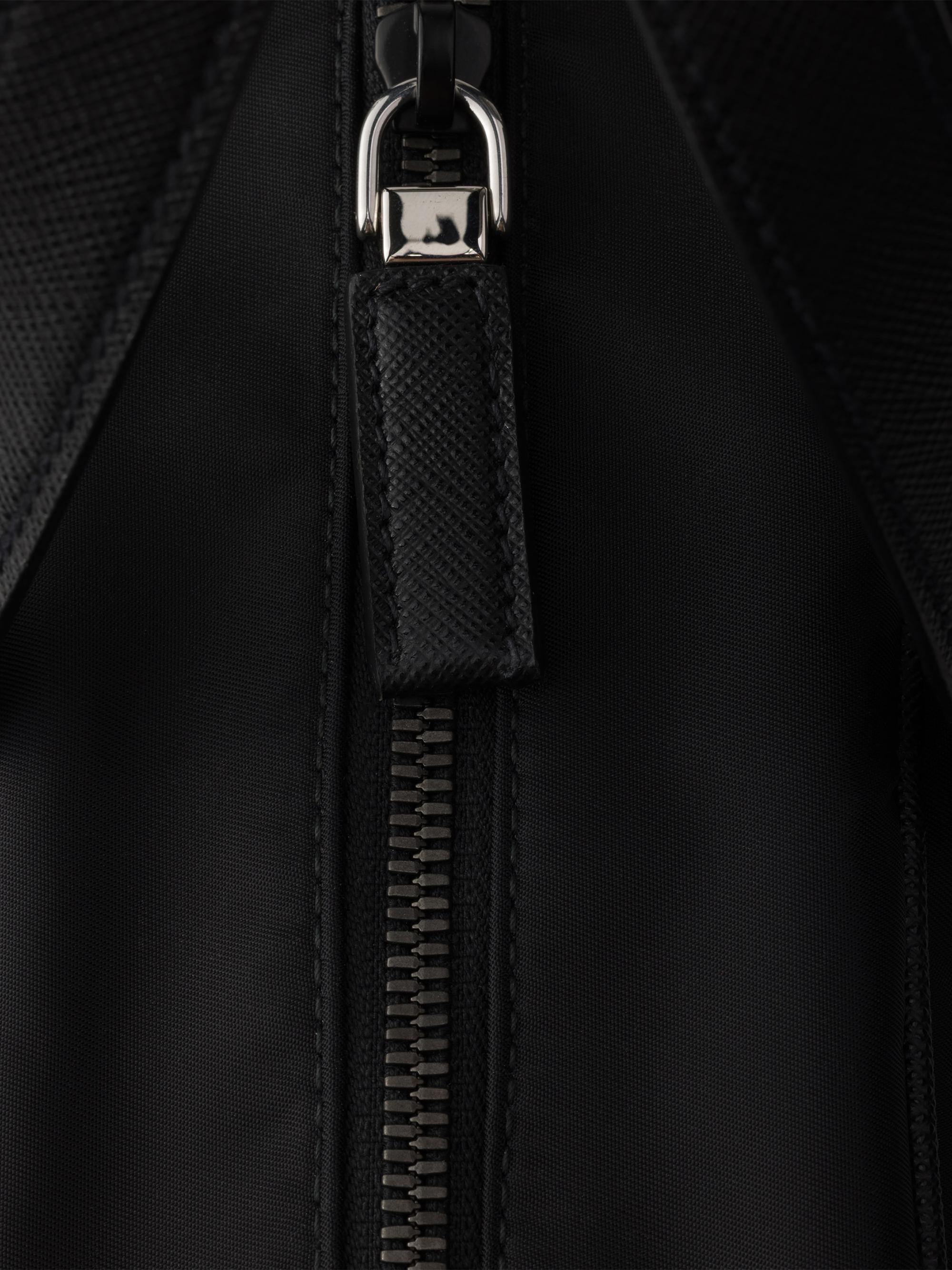 Prada Men's Re-Nylon and Saffiano Leather Work Bag - Black | Thumbnail 8