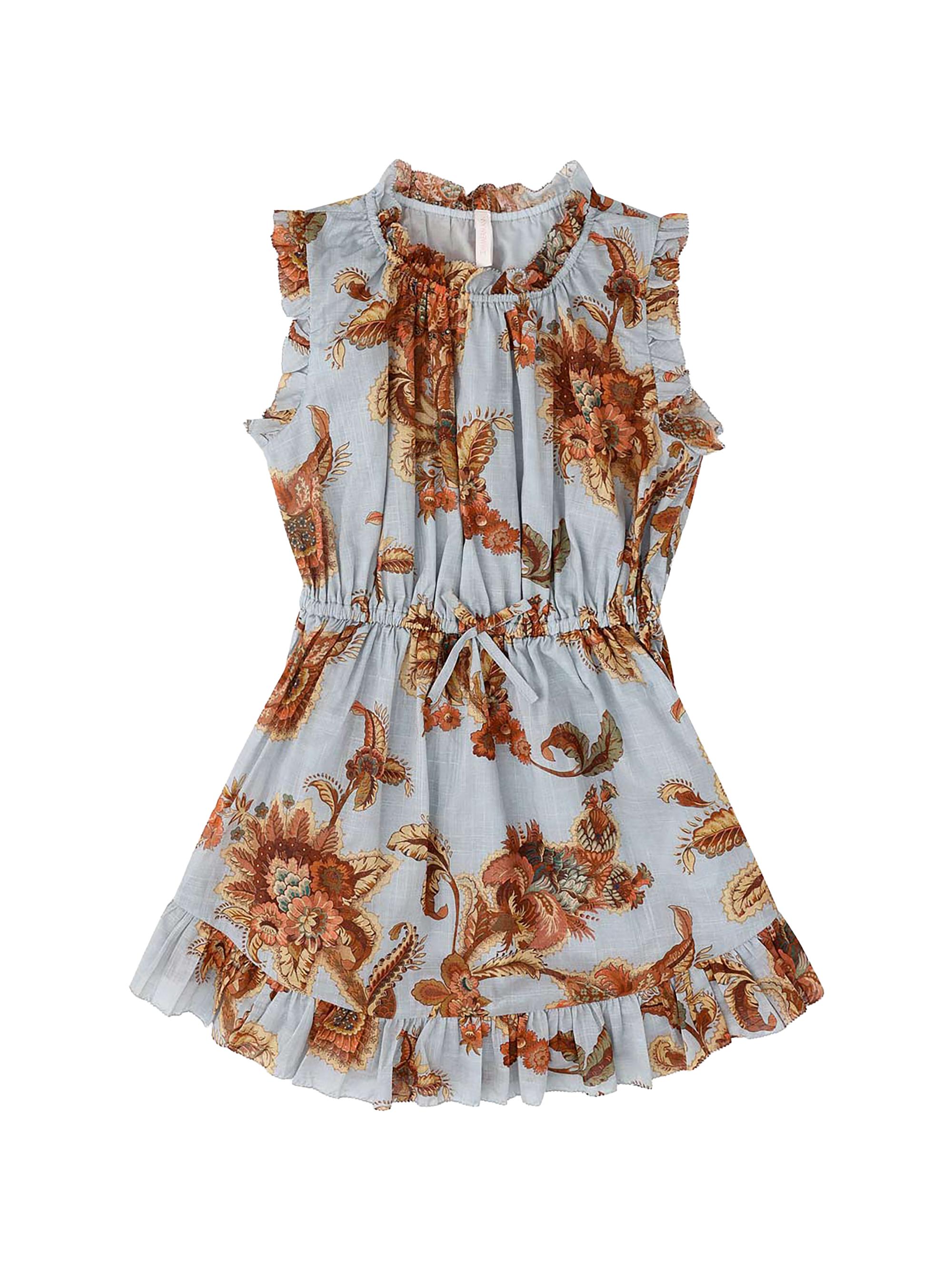 Zimmermann Little Girl's & Girl's Aster Paisley Cotton Flip Dress - Blue Jacobean | Thumbnail 3