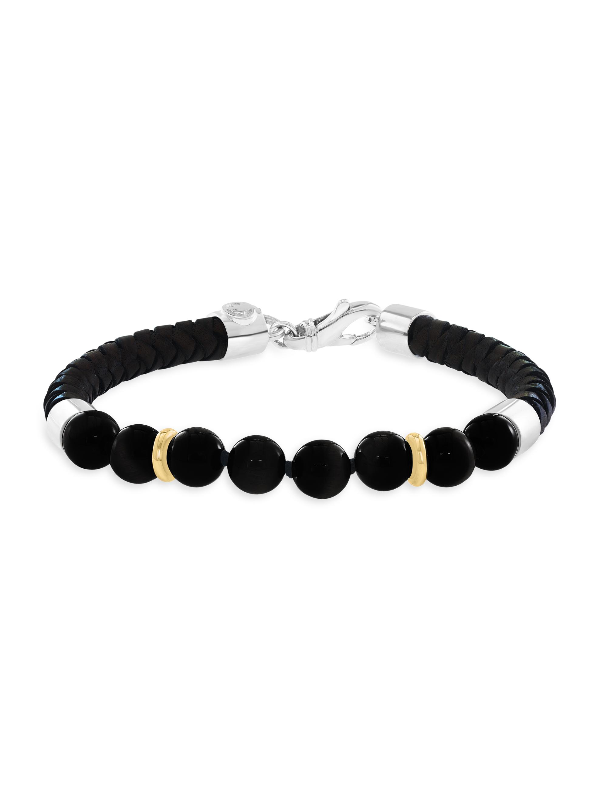 Saks Fifth Avenue Collection Sterling Silver & Black Onyx Beaded