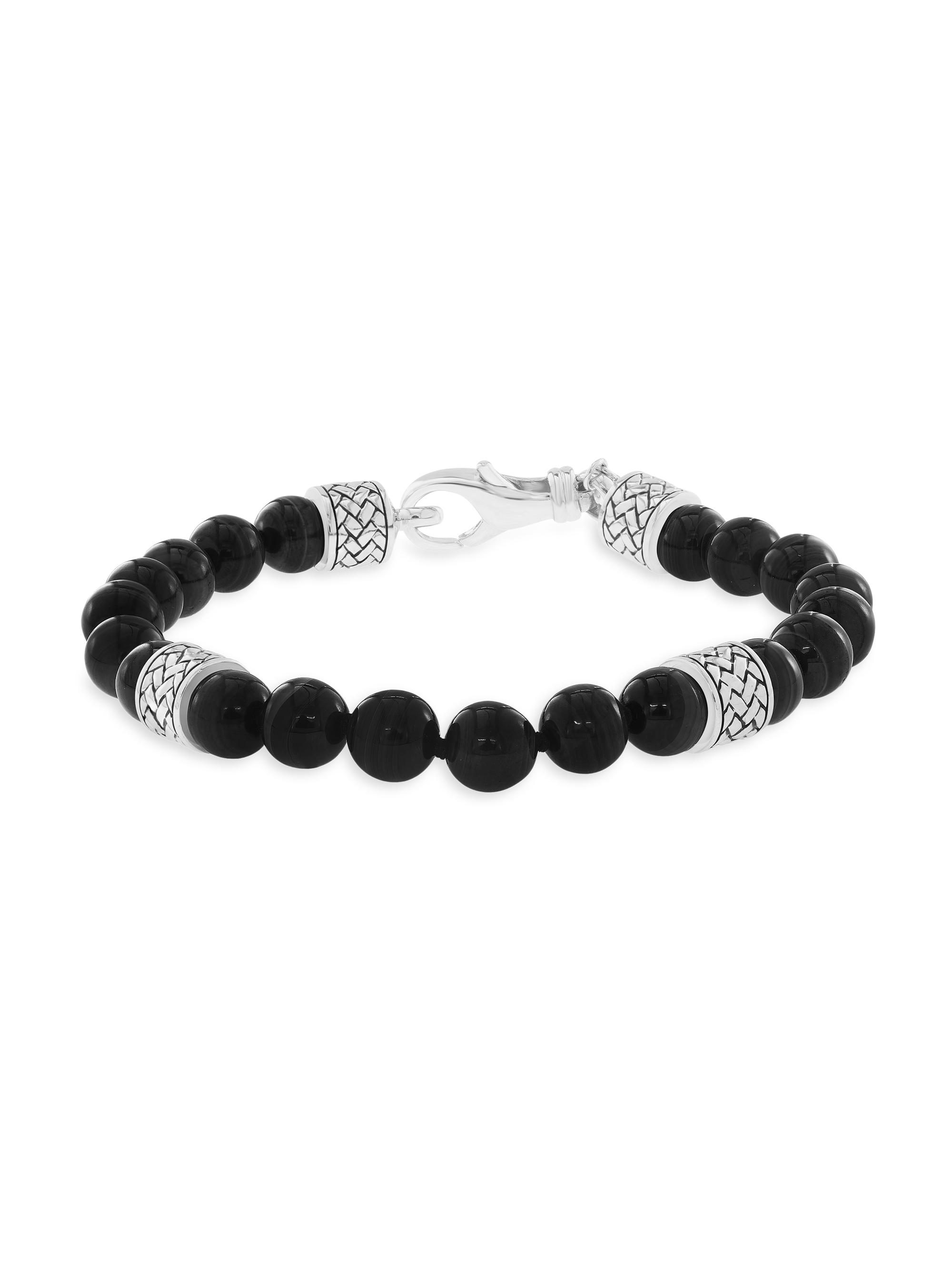 Saks Fifth Avenue Collection Sterling Silver & Black Onyx Beaded