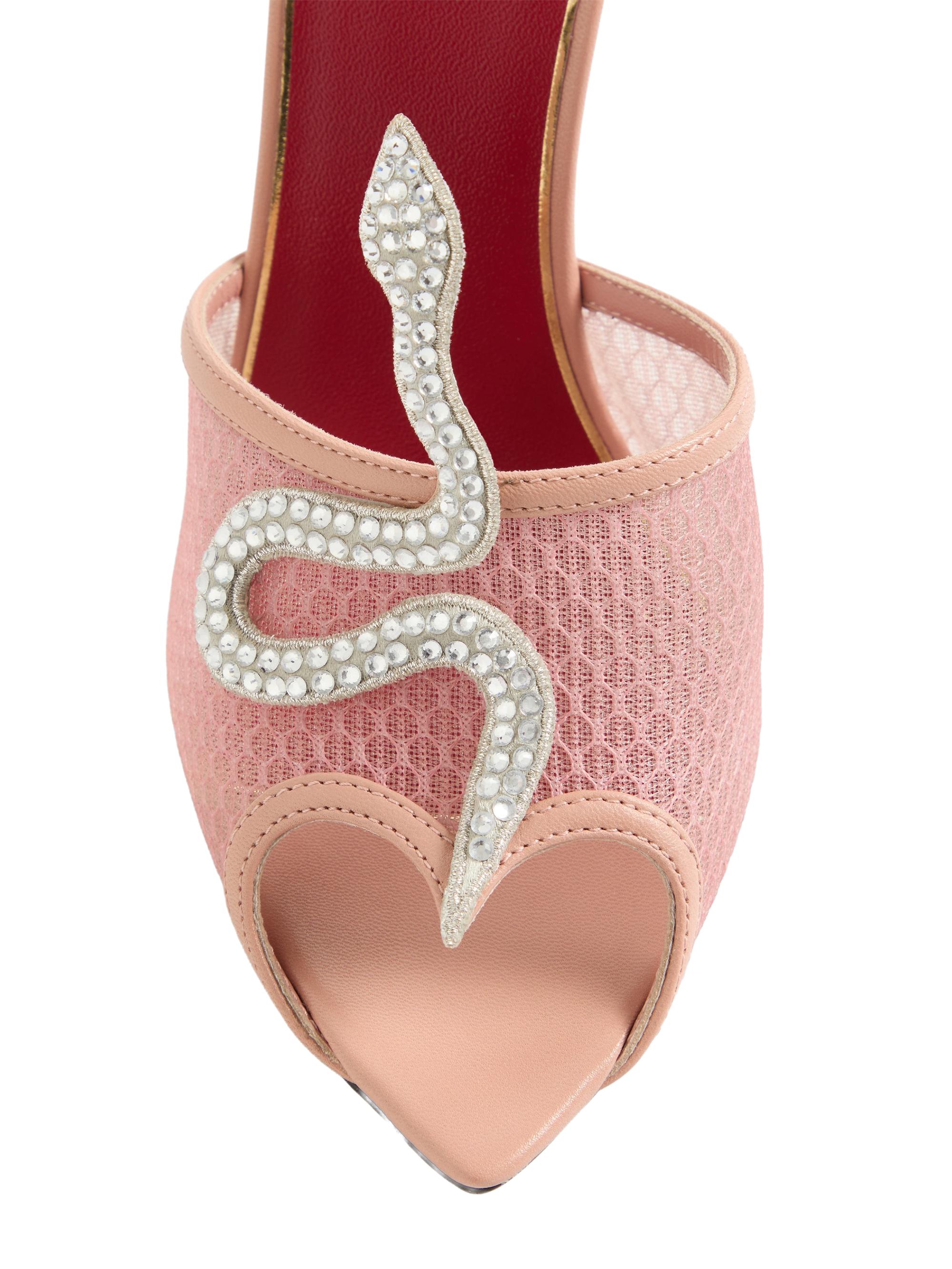 Valentino Garavani Coeur Vipere Mesh 105MM Slide Sandals | Saks