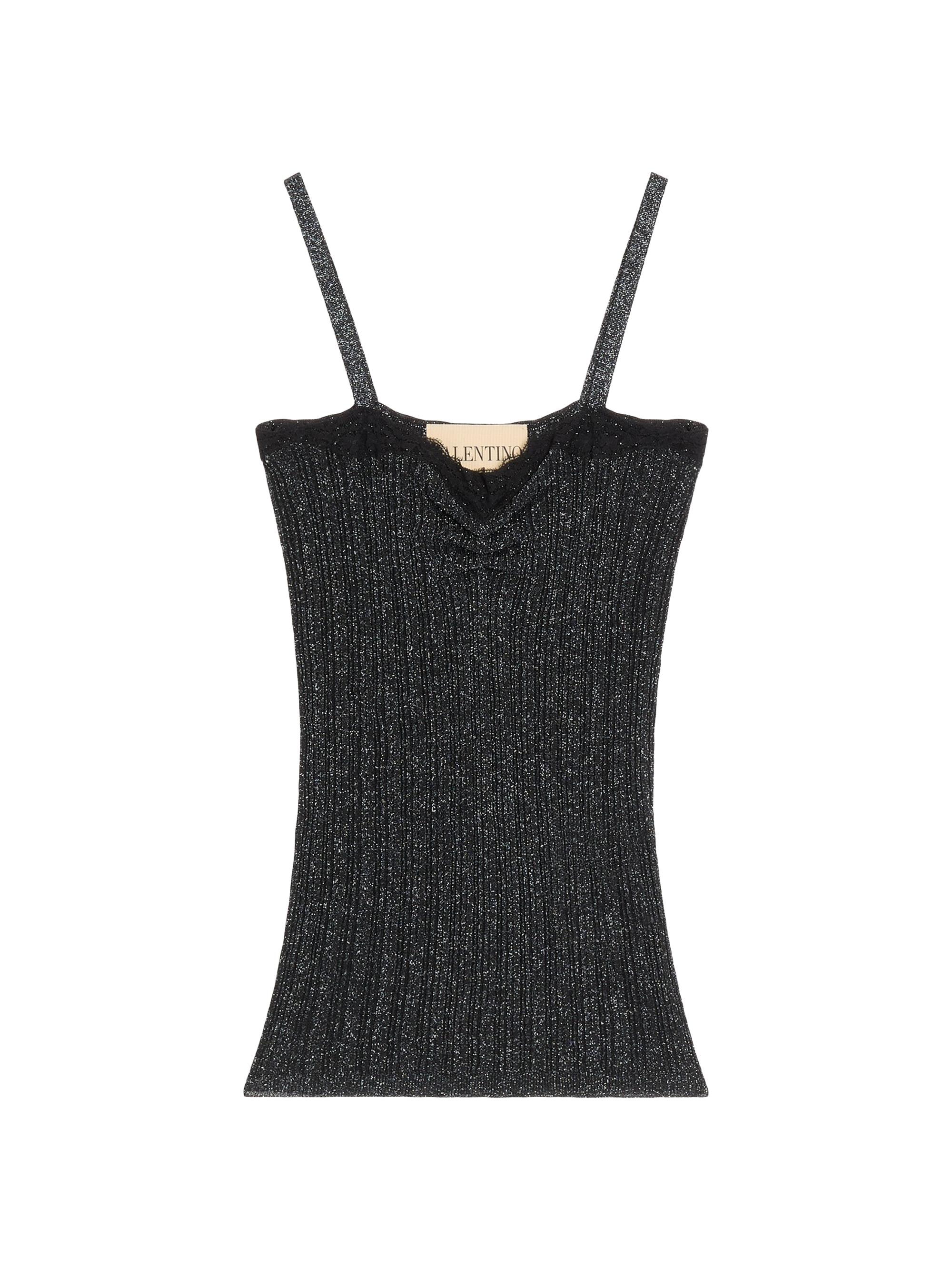 Valentino Garavani Women's Lurex Knit Top - Black