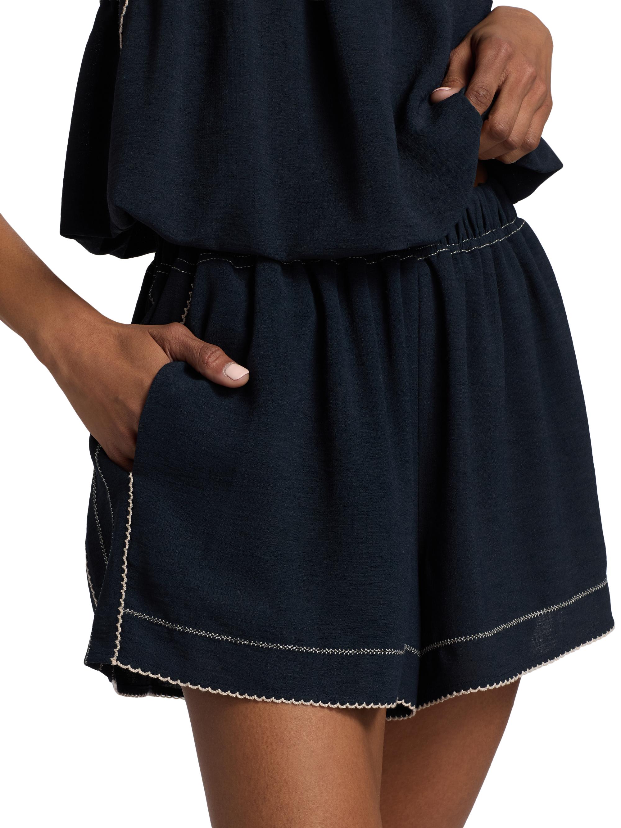 Ramy Brook Women's Anaya Embroidered Shorts - Navy | Thumbnail 6