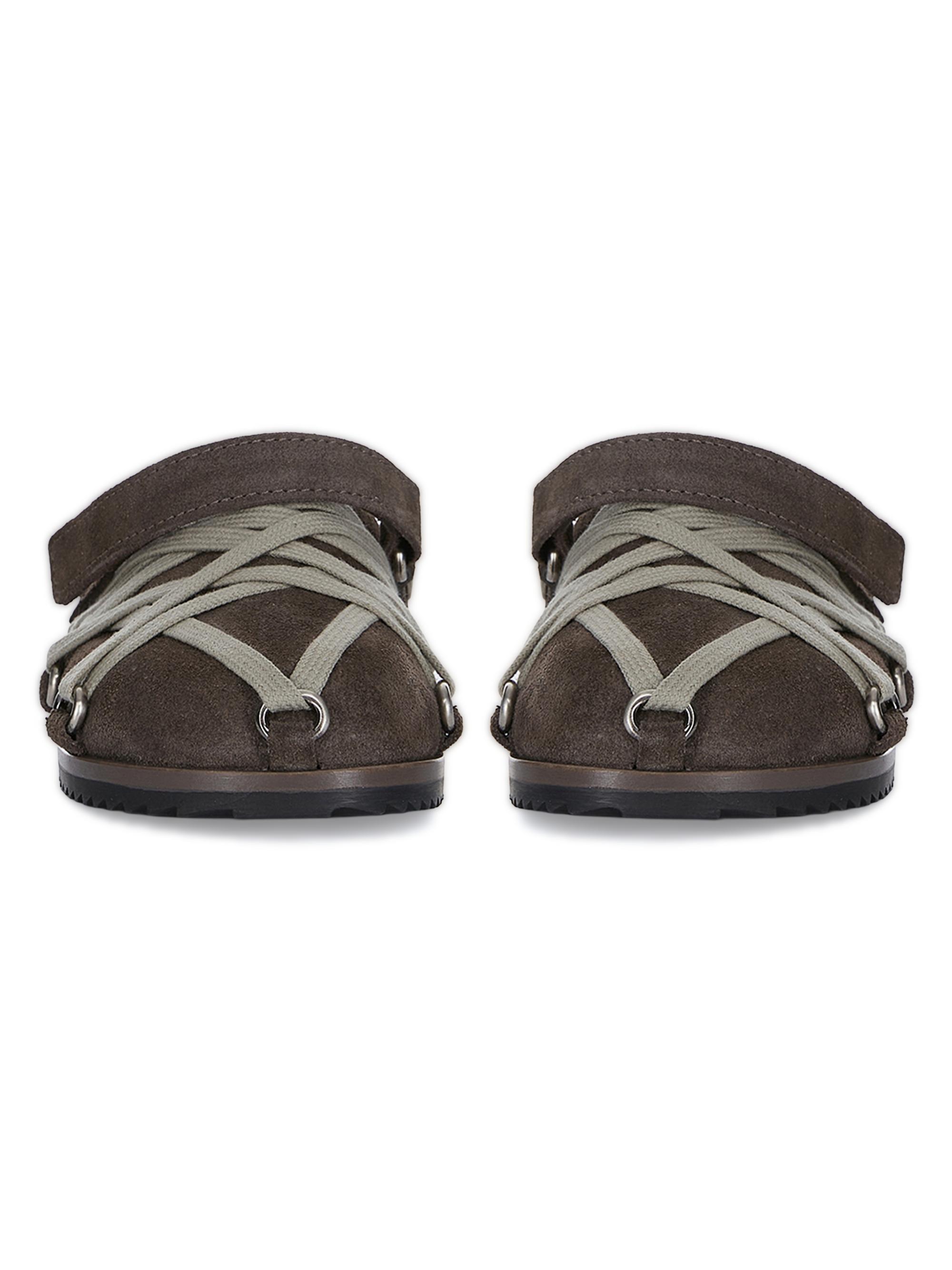 Rick Owens Little Kid's & Kid's Lace-Embellished Suede Slides