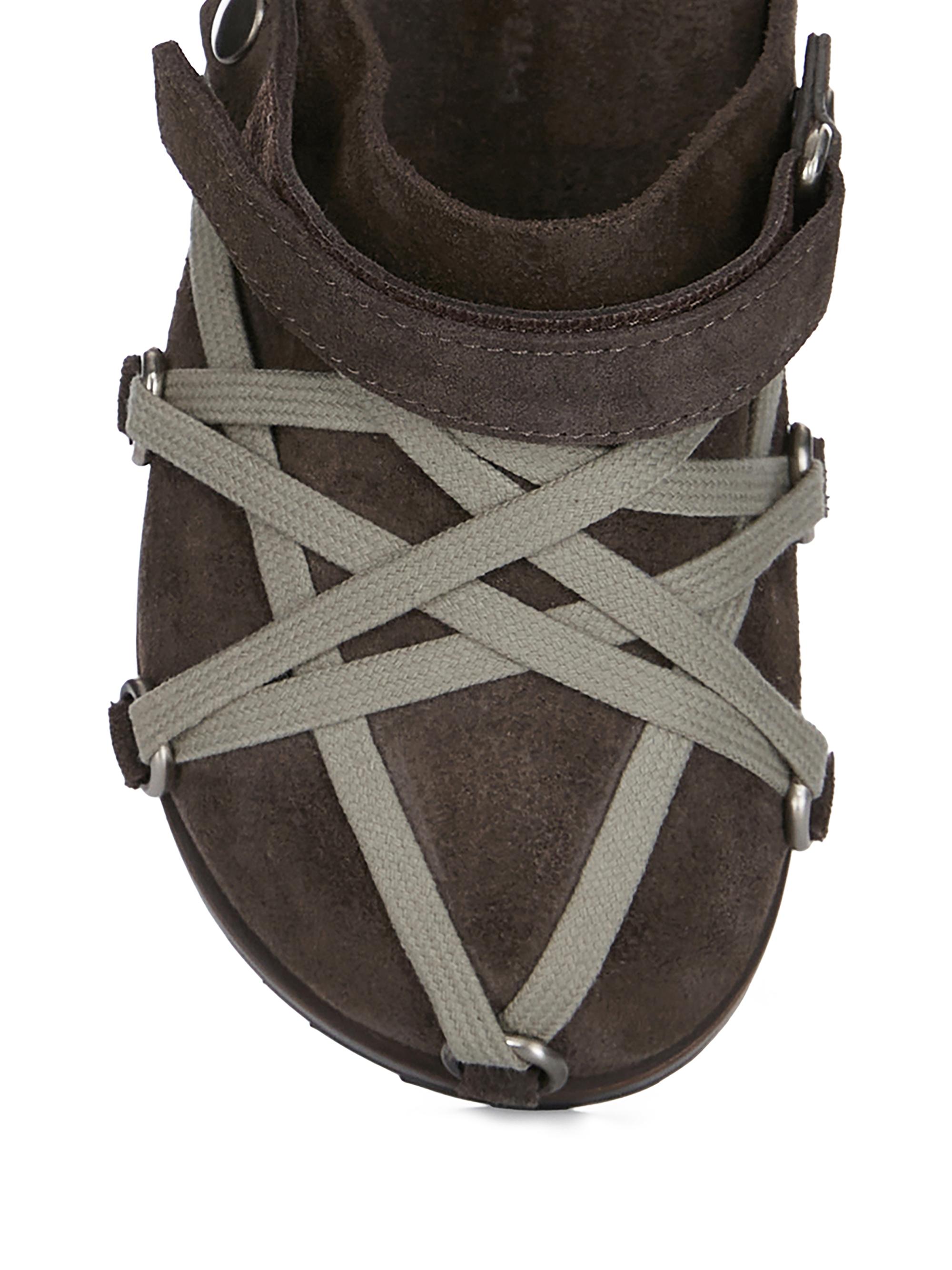 Rick Owens Little Kid's & Kid's Lace-Embellished Suede Slides