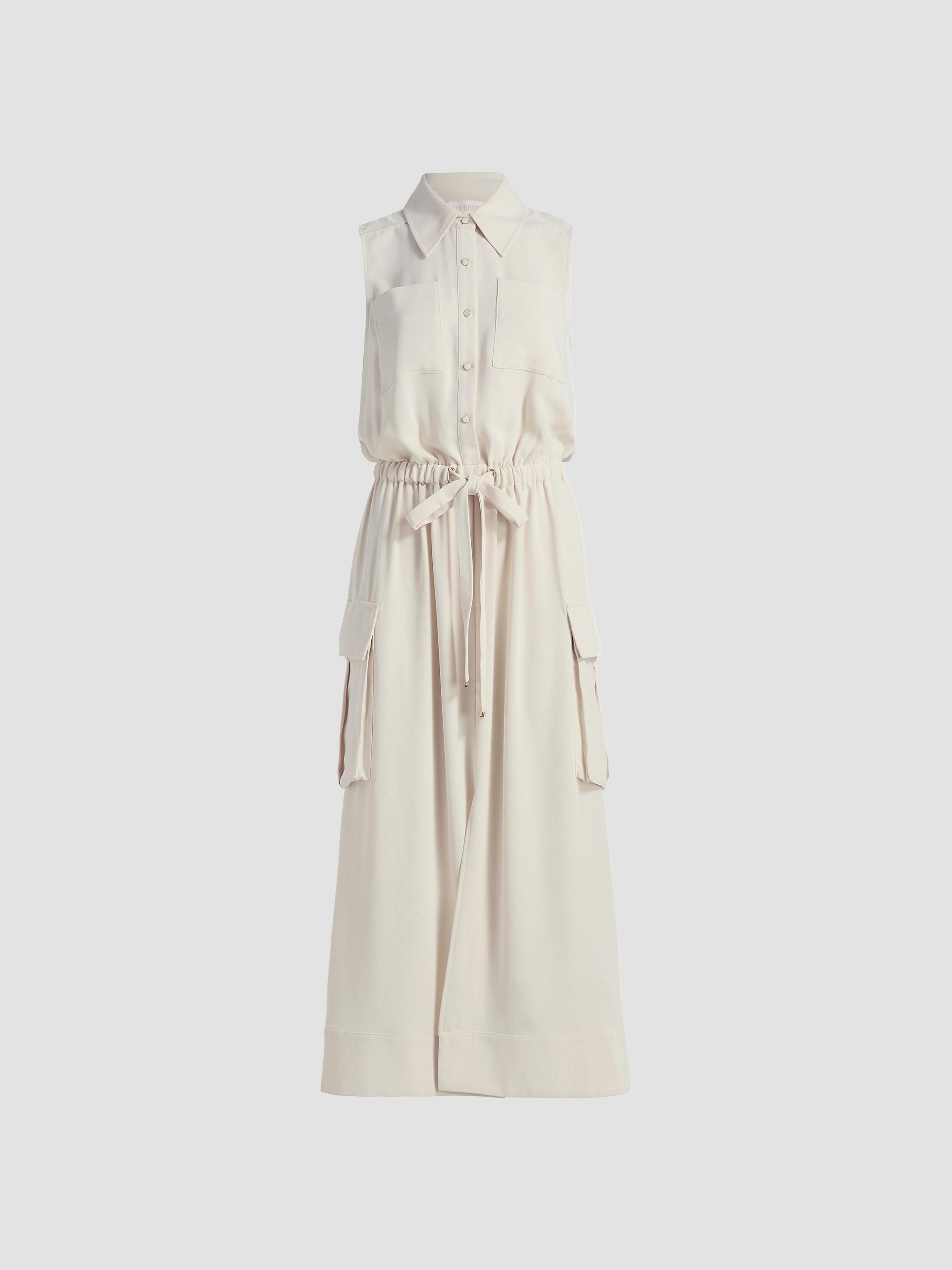 ramy brook shirt dress Ramy Brook Celina Cotton Poplin Embellished Maxi Dress in White