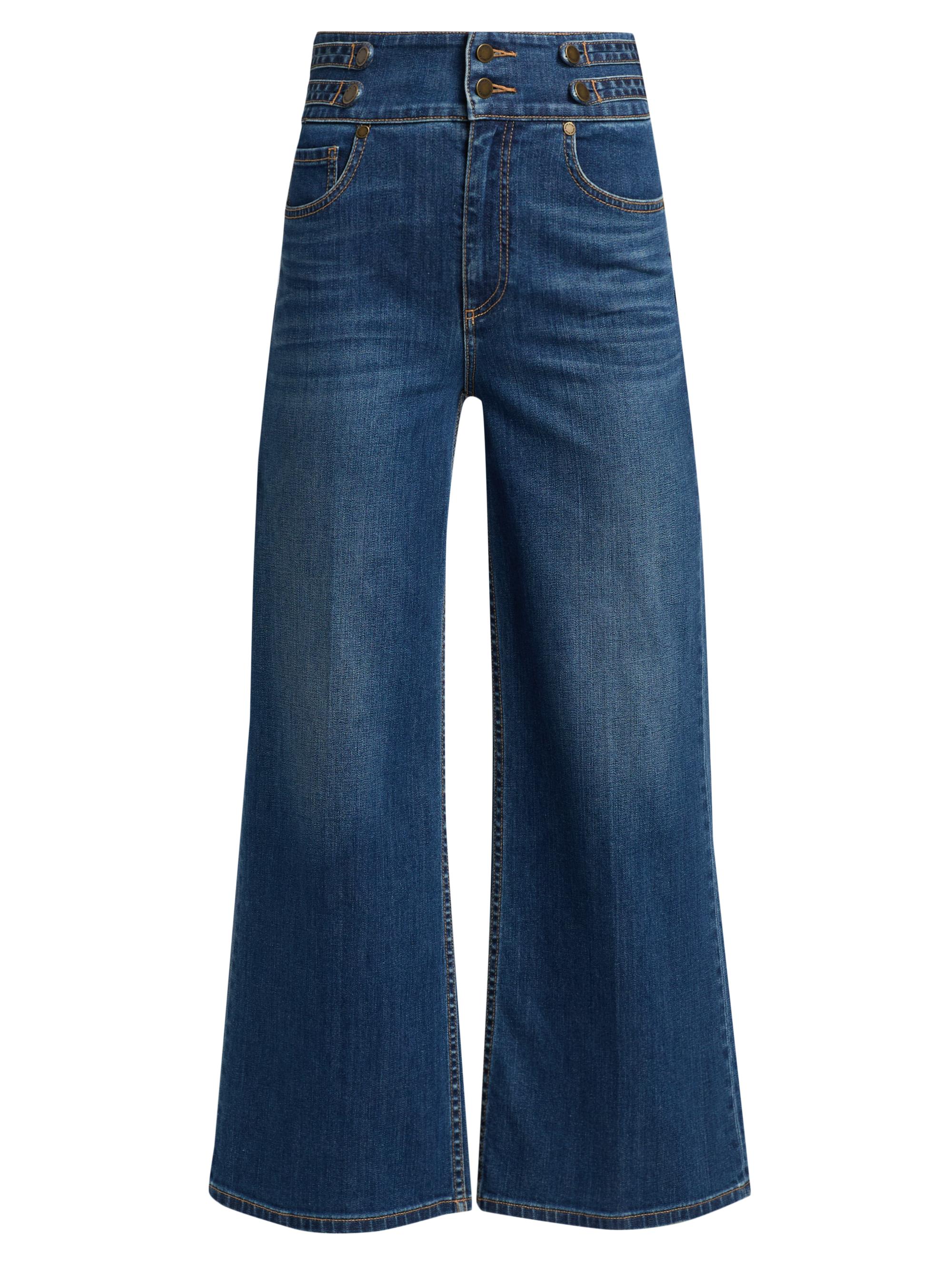 Ramy Brook Women's Liv Wide-Leg Crop Jeans - Medium Wash