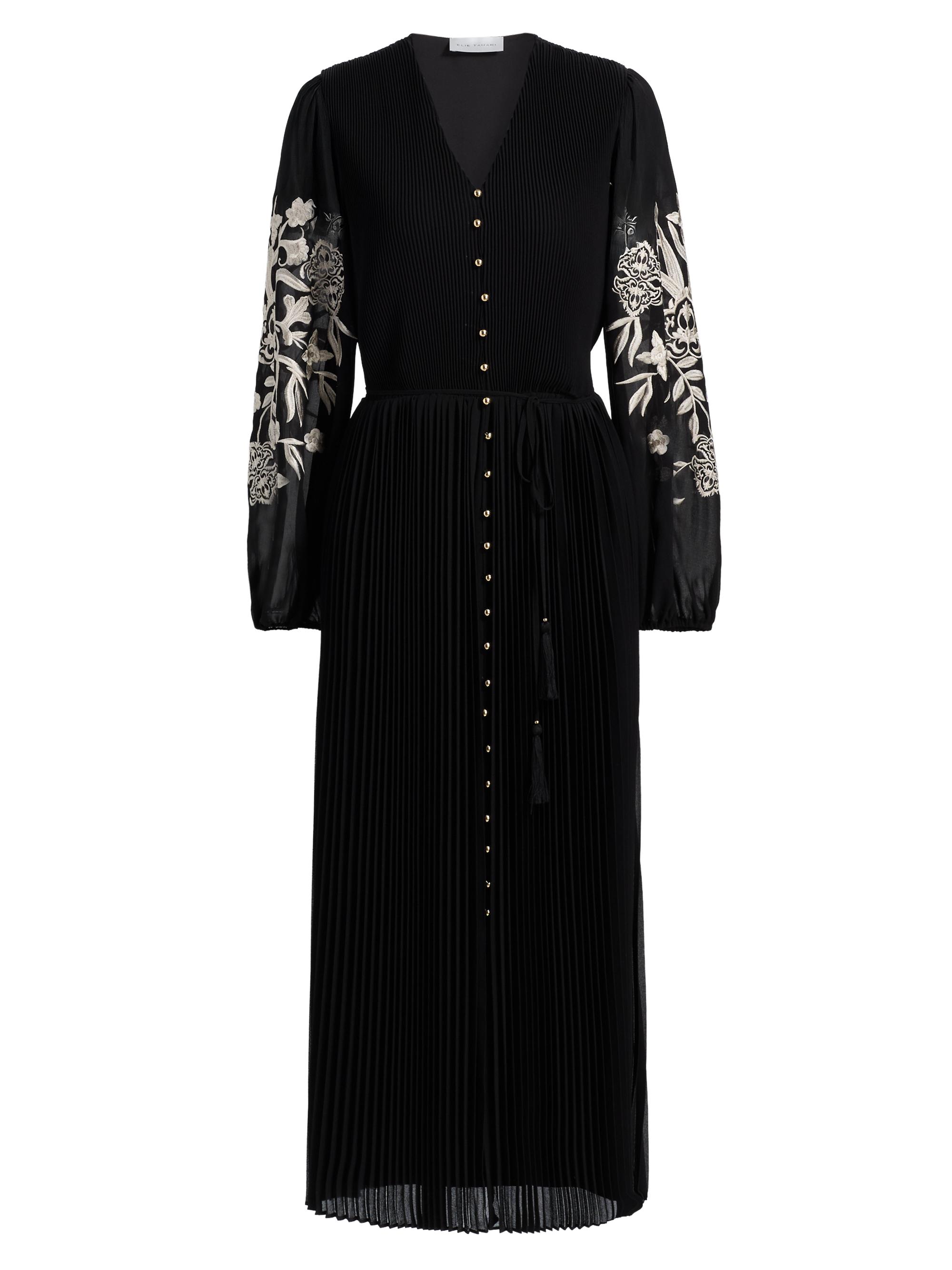 The Amanda Floral-Embroidered Midi-Dress