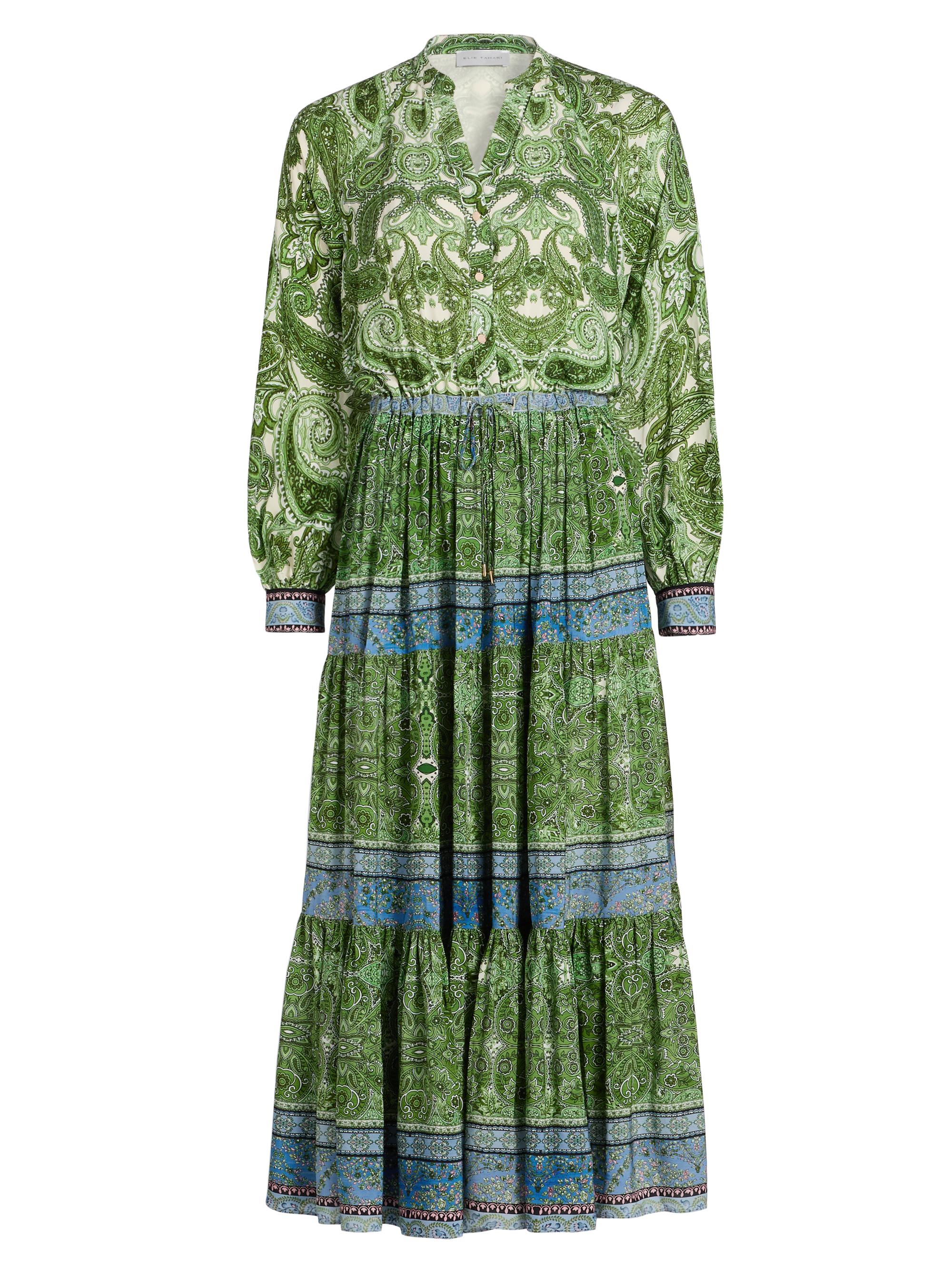 Women’s Jana Regent Paisley Tiered Midi-Dress – Regent Paisley – Size Medium