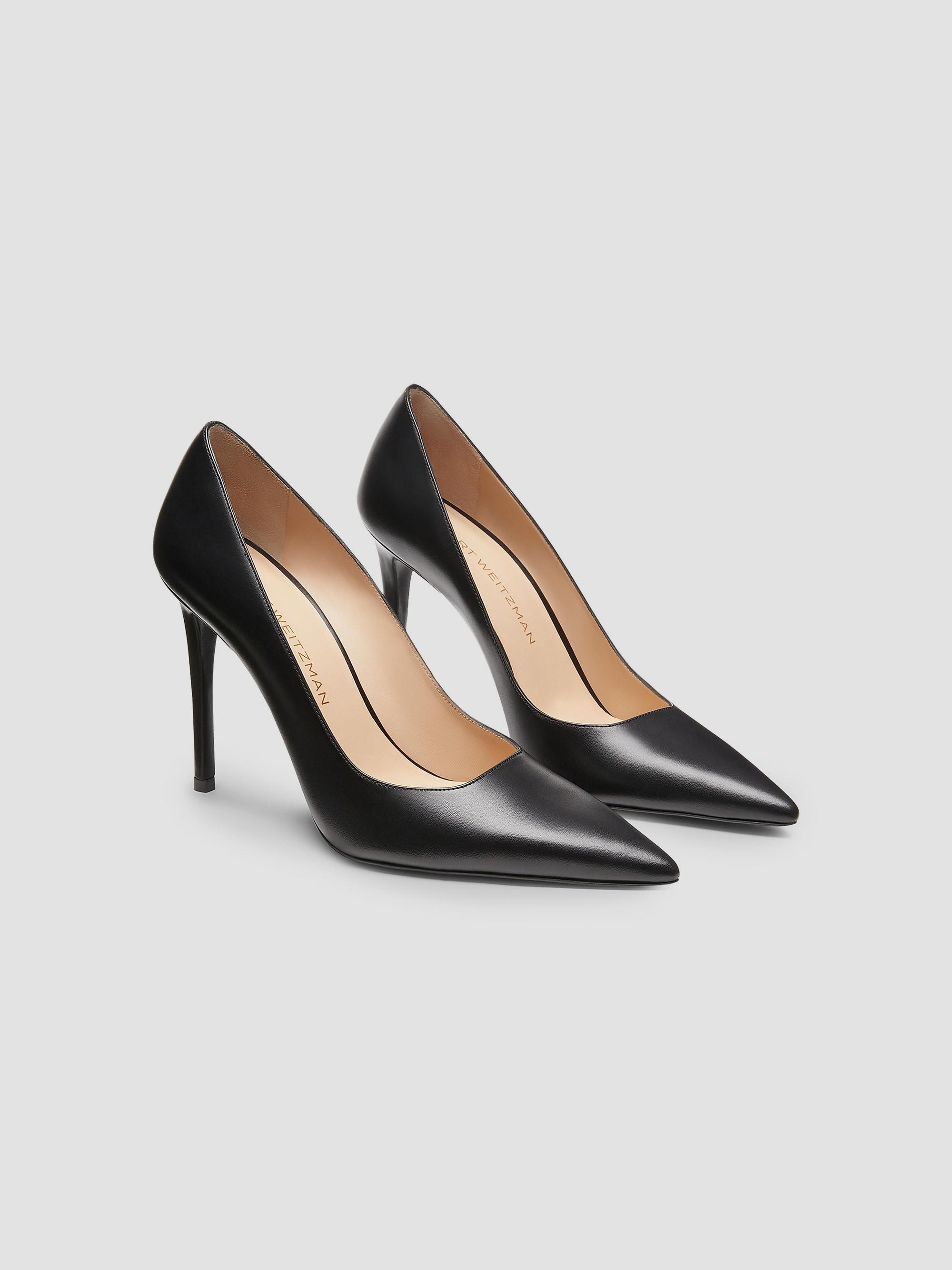 Stuart Weitzman Stuart Power 100MM Leather Pumps | Saks Fifth Avenue