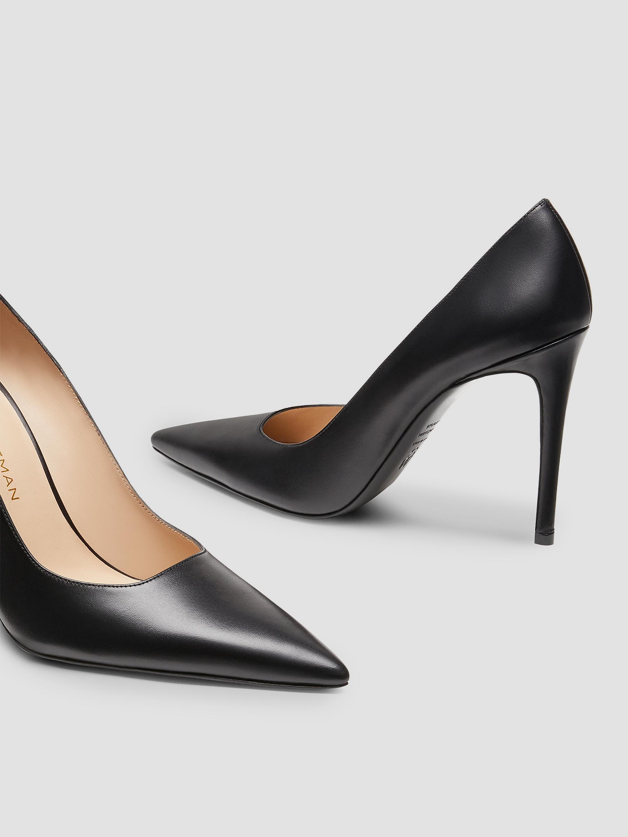 Stuart Weitzman Stuart Power 100MM Leather Pumps | Saks Fifth Avenue