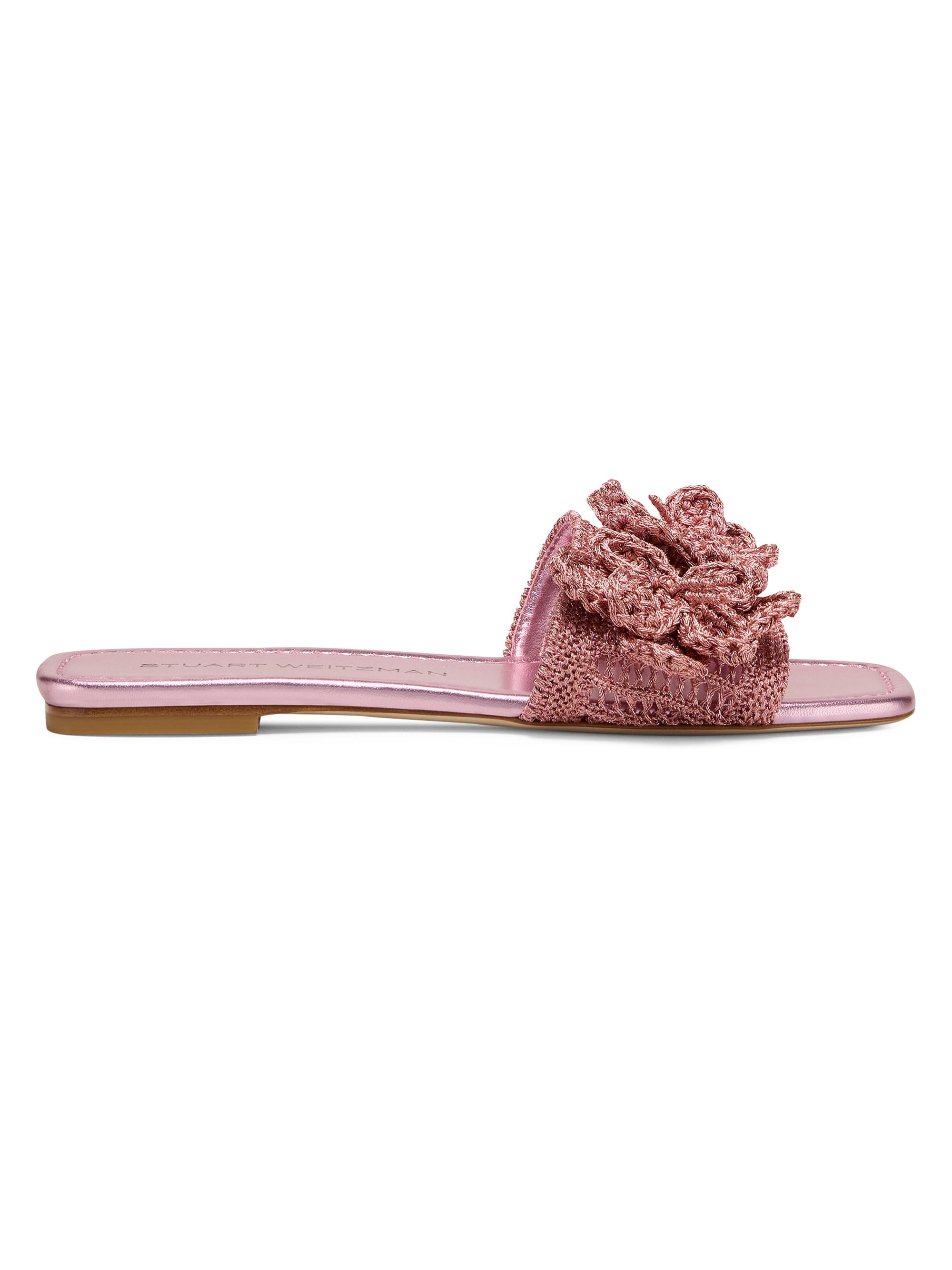 Stuart Weitzman Women's Lotus Crocheted Sandals - Pink Sand