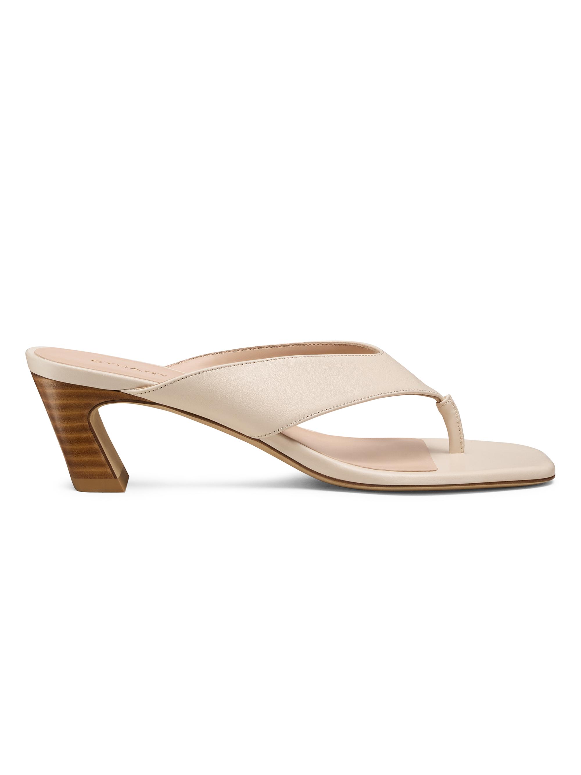 Stuart Weitzman Women's Stassi 50MM Thong Sandals - Linen And New Camel