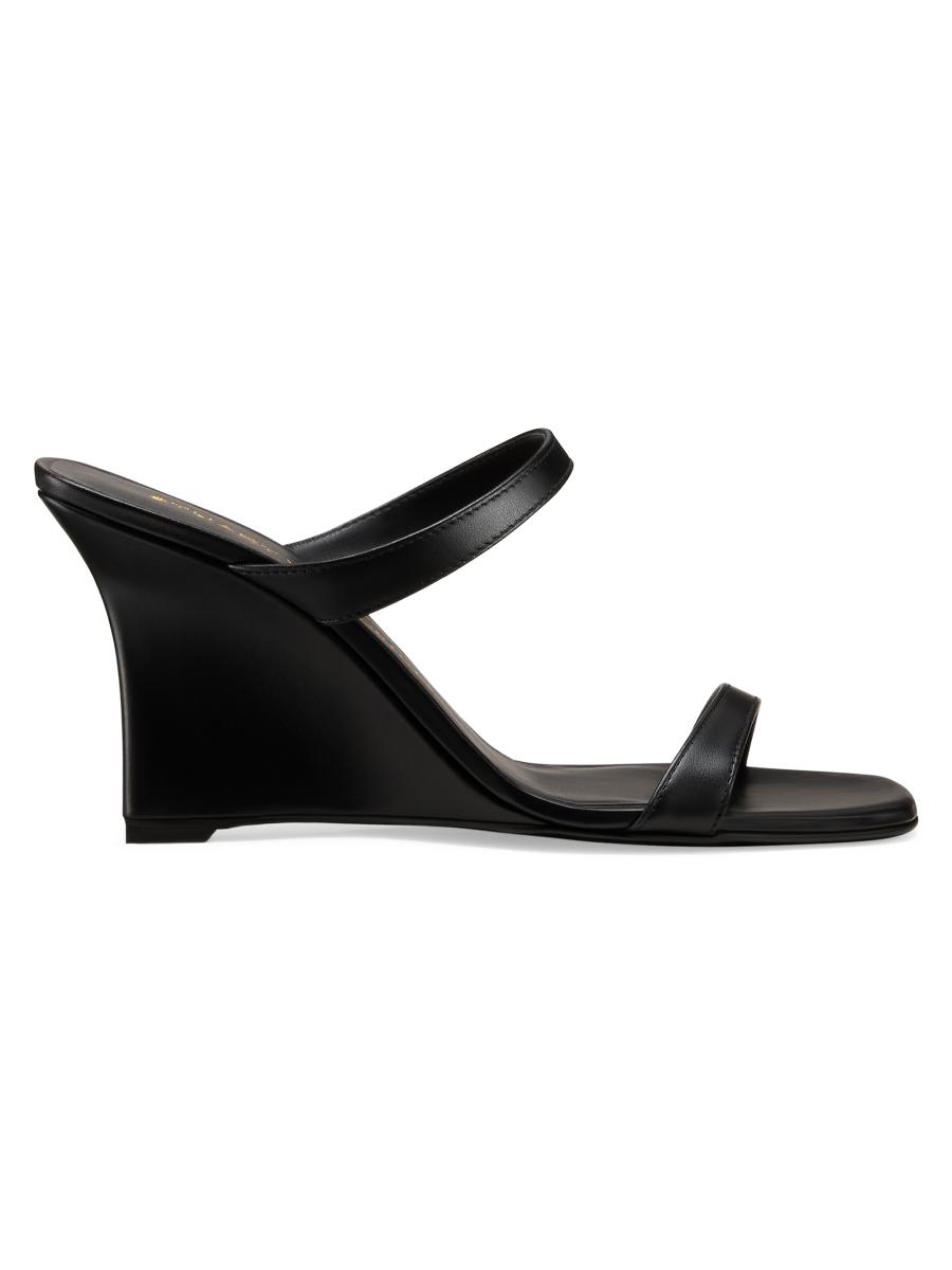 Stuart Weitzman Vinnie 85MM Wedge Slip-On Sandals | Saks Fifth Avenue