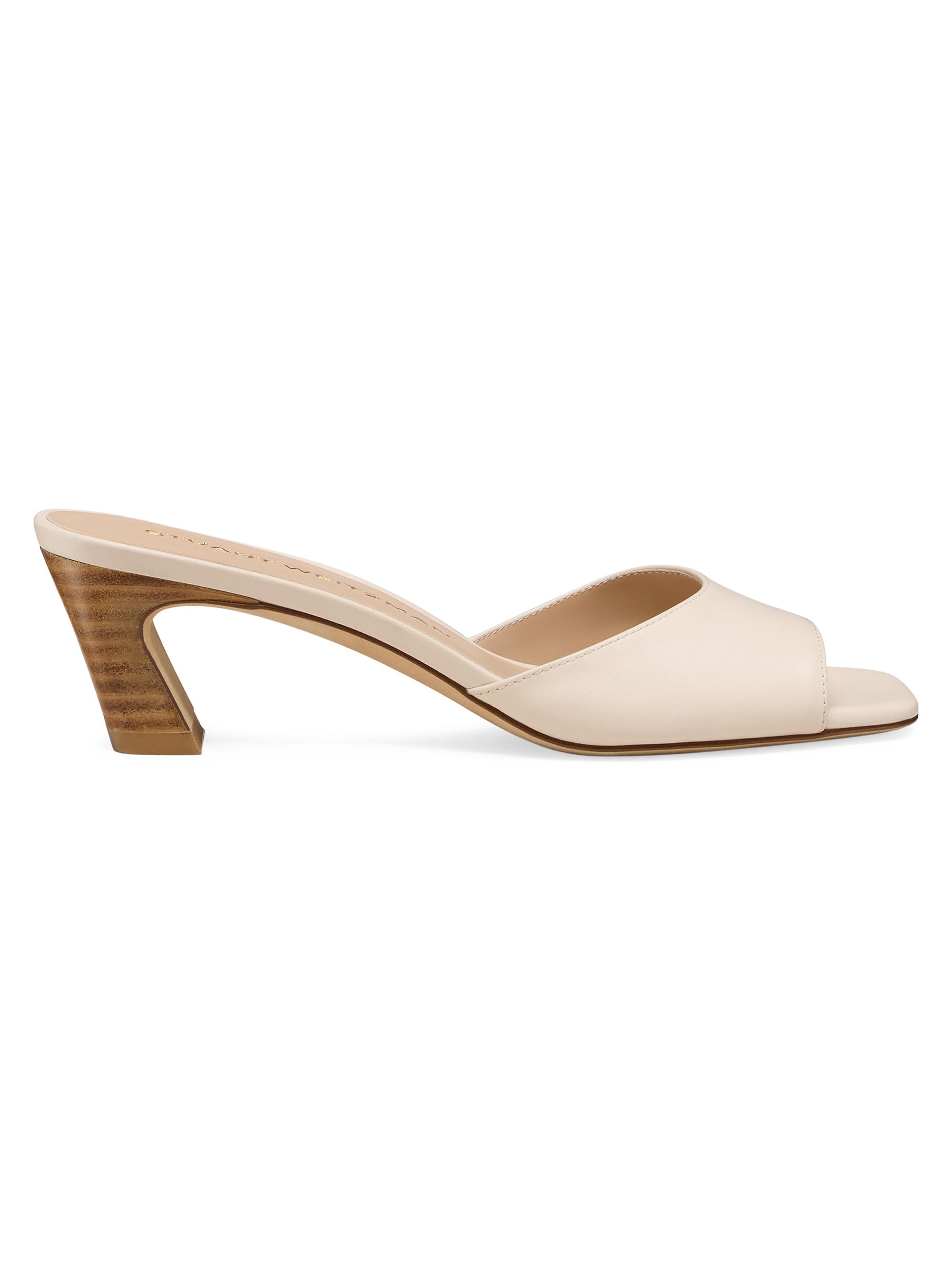 Stuart Weitzman Women's Stassi 50MM Slide Sandals - Linen And New Camel