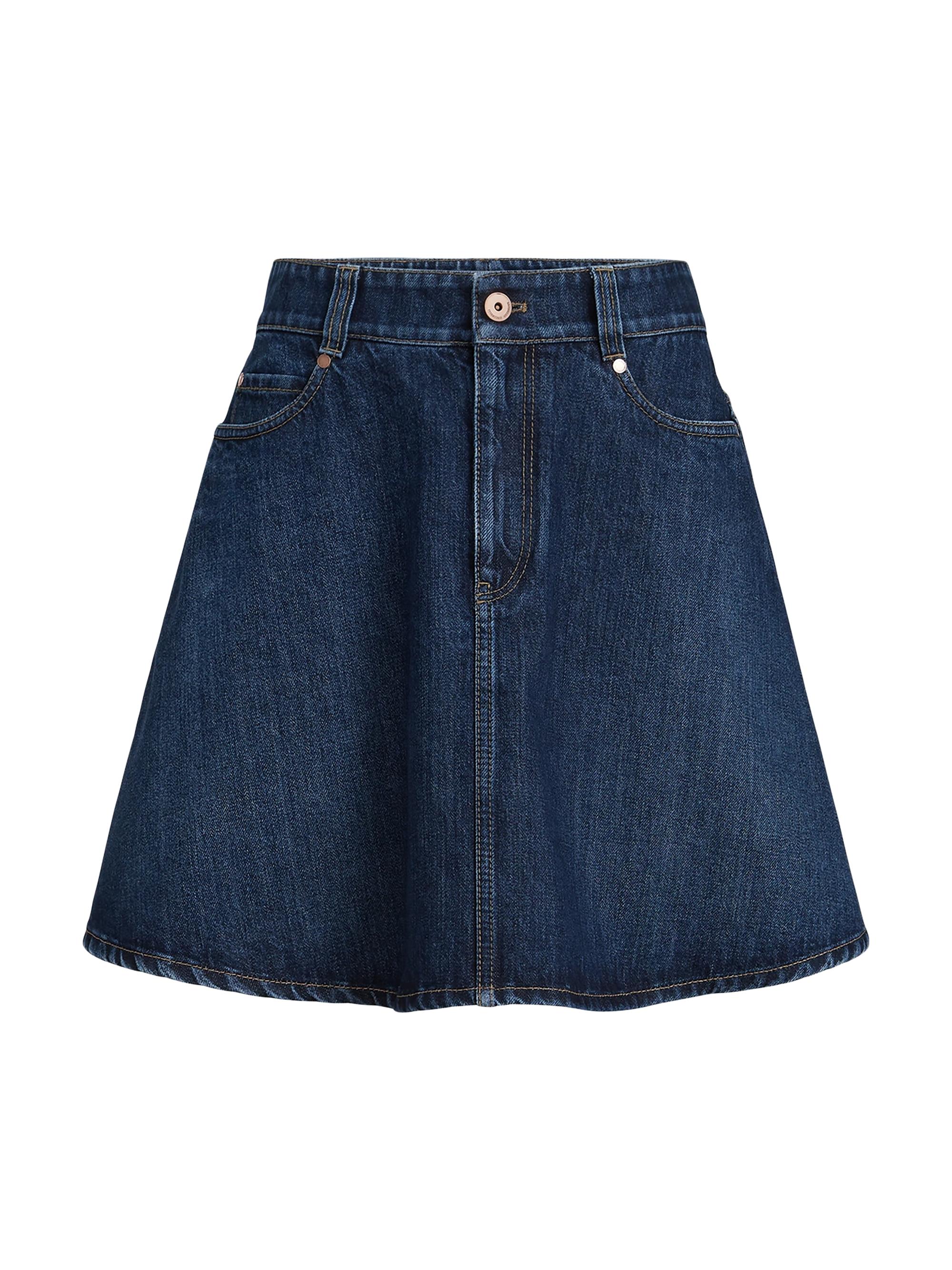 Brunello Cucinelli Women's Authentic Denim Mini Skirt with Monili - Denim