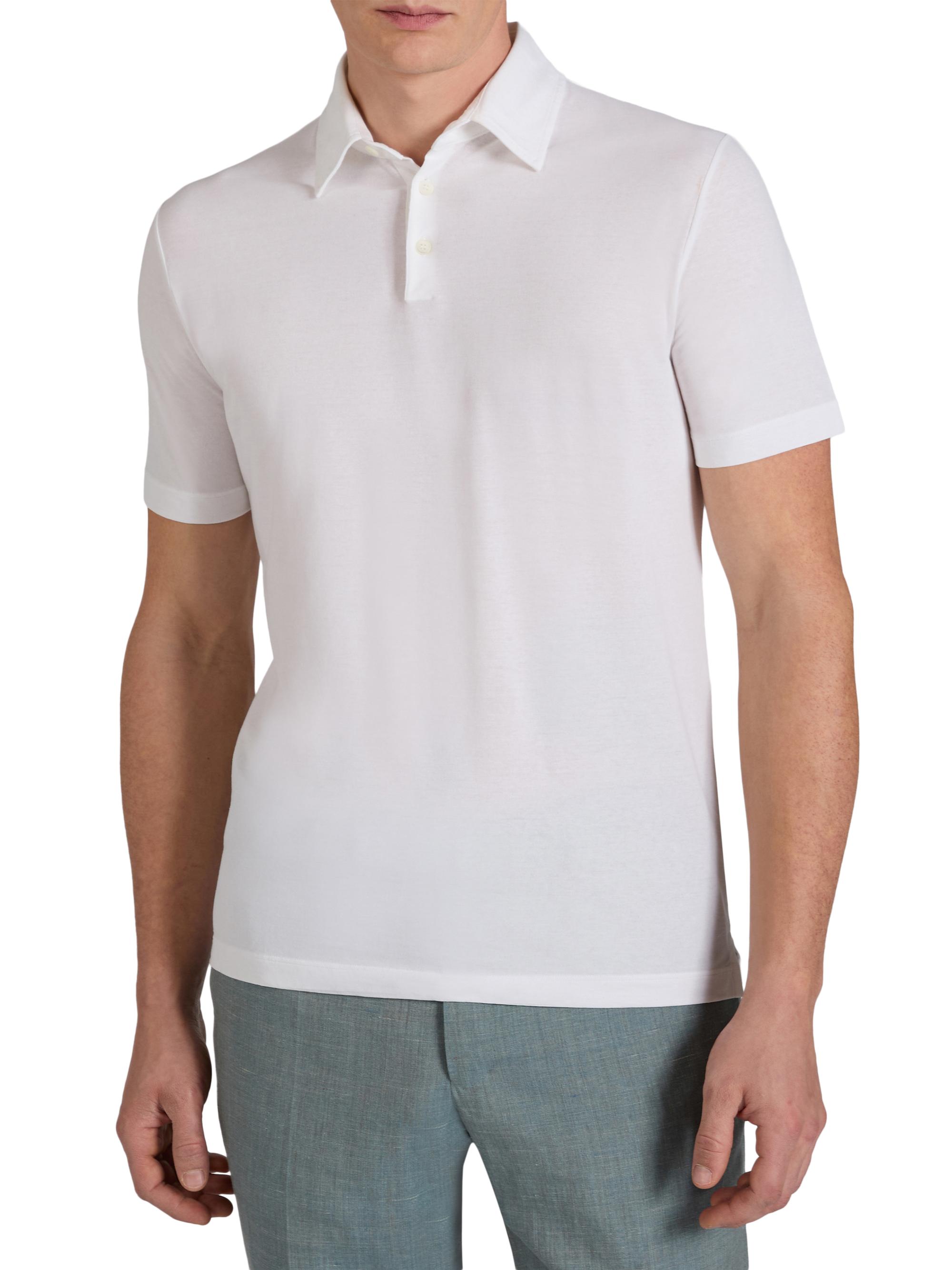 Slowear Men's Ice Short-Sleeve Cotton Polo Shirt - White | Thumbnail 2