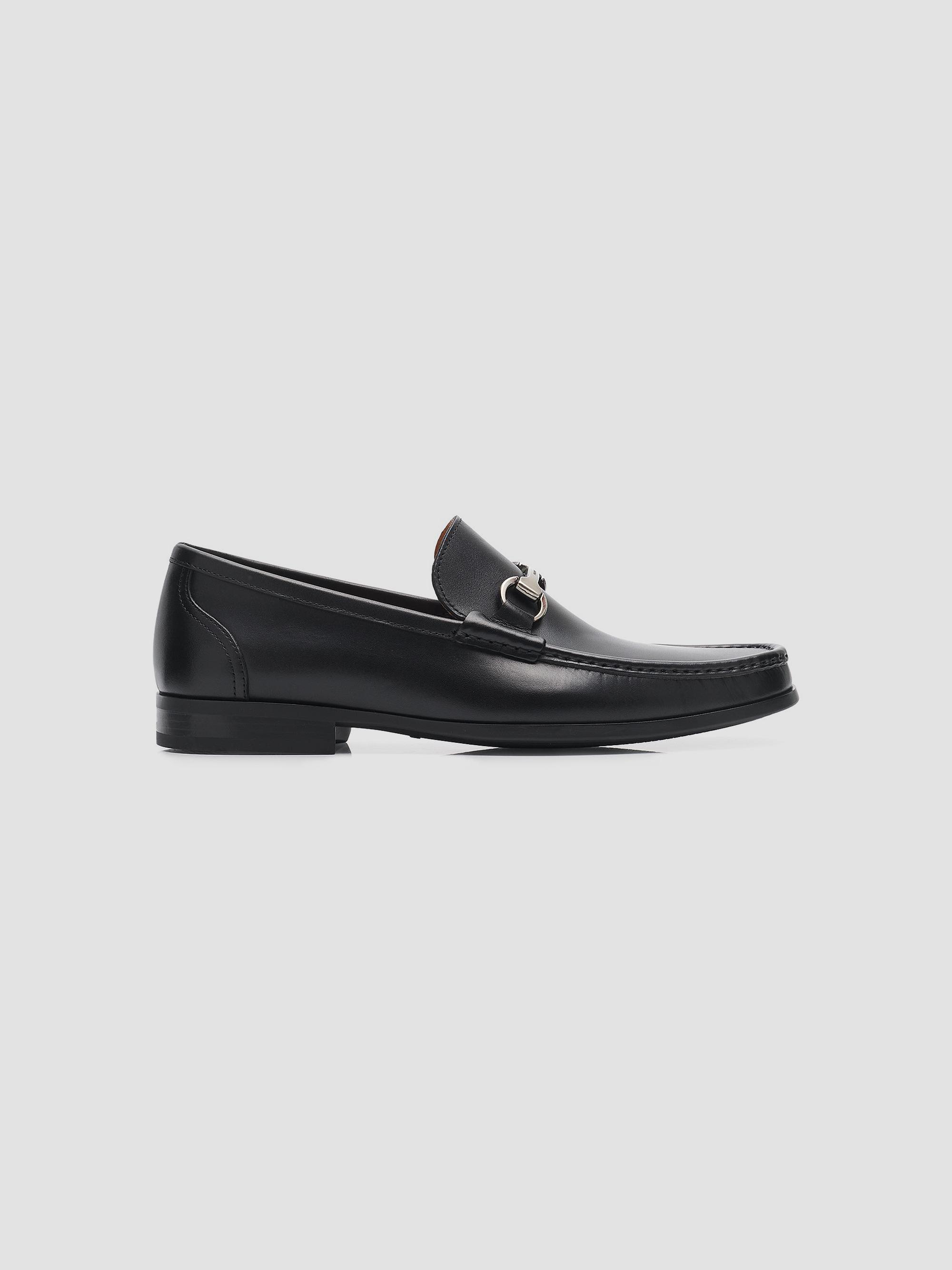 Magnanni Men's Gentry Leather Horsebit Loafers - Black | Thumbnail 6