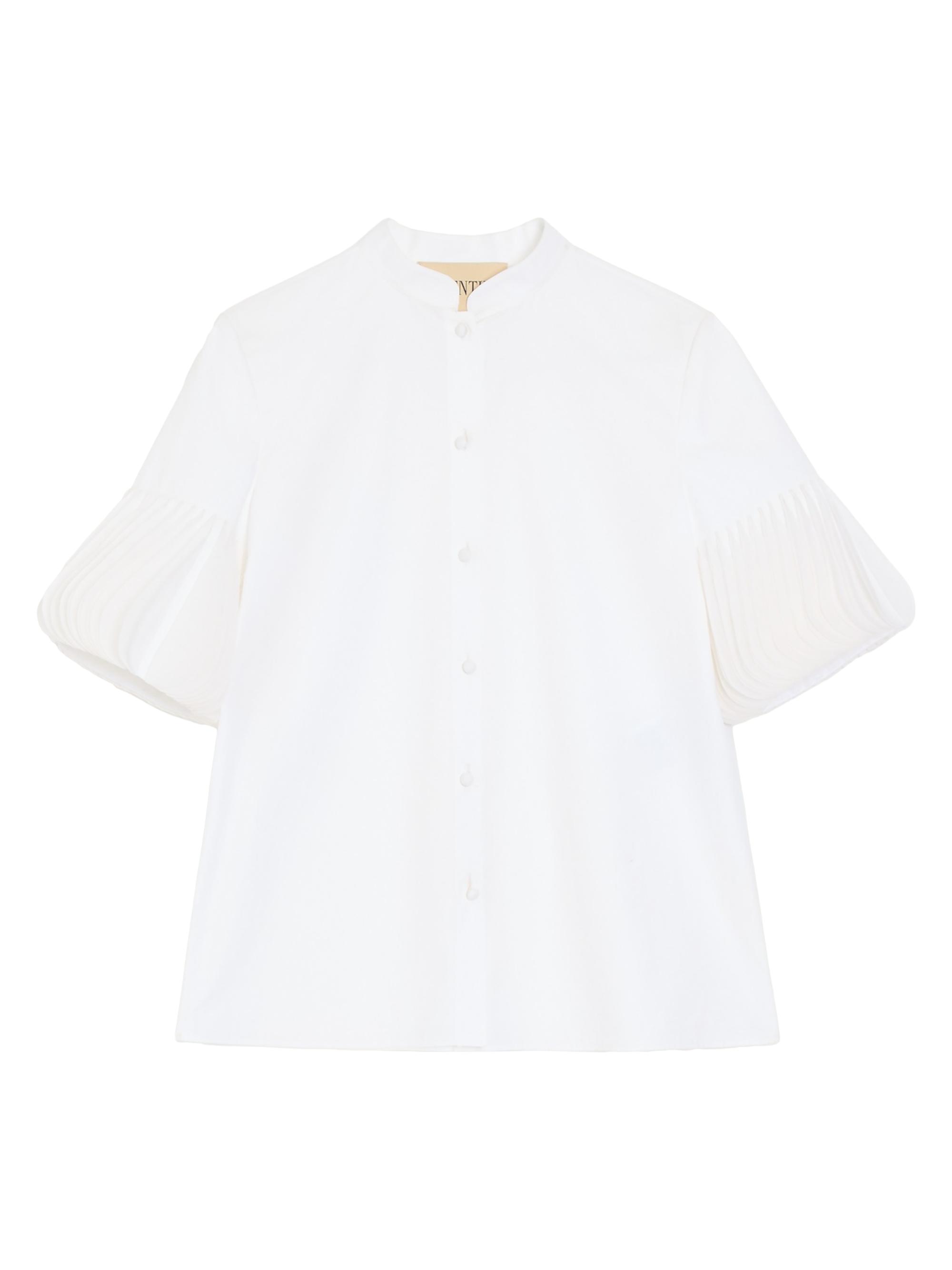 Valentino Garavani Women's Embroidered Cotton Poplin Shirt - White