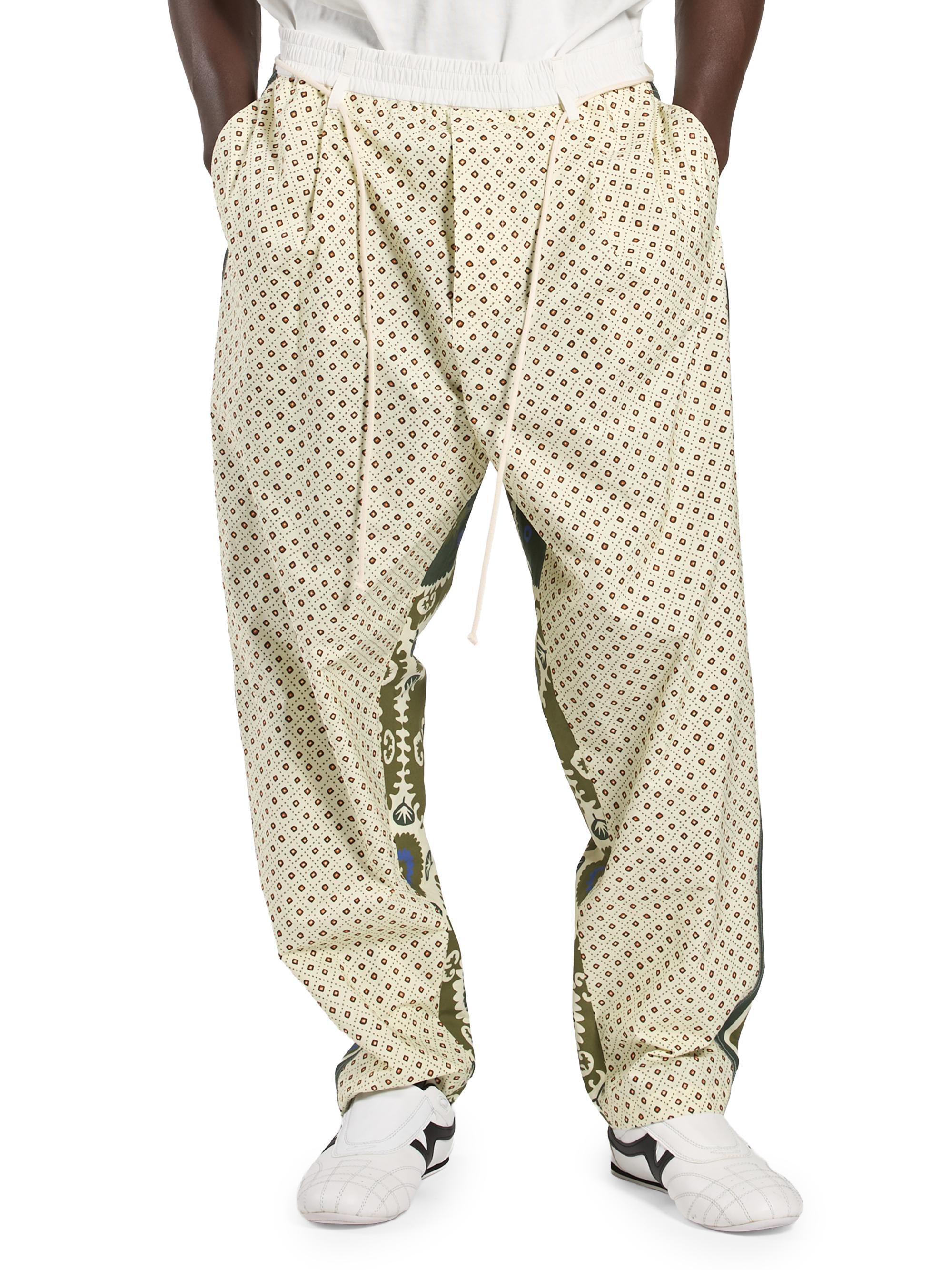 Mordecai Men's Mixed Bandana-Print Cotton Pajama Pants - Blue Bandana
