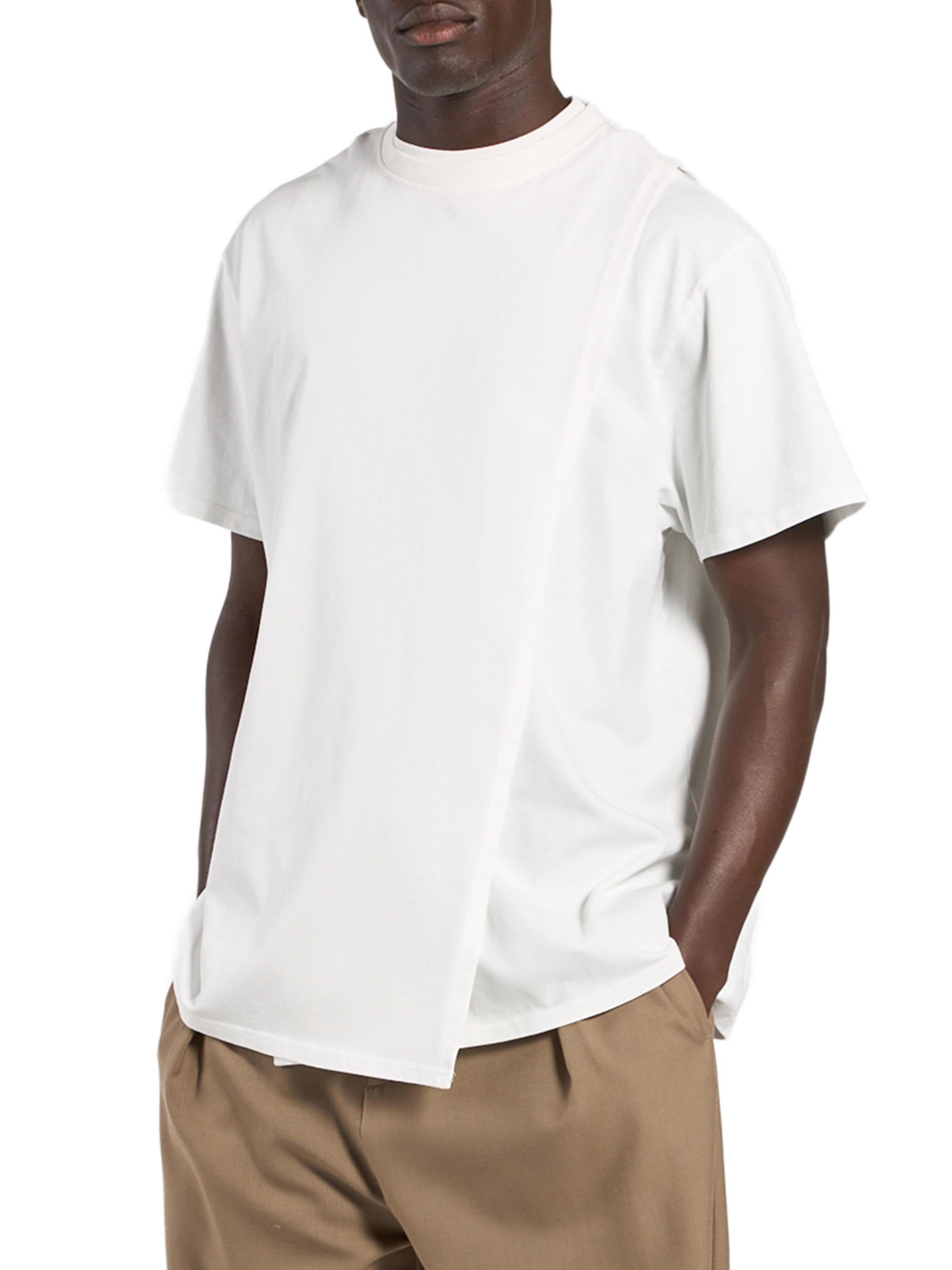 Mordecai Men's Double Layer Cotton T-Shirt - White