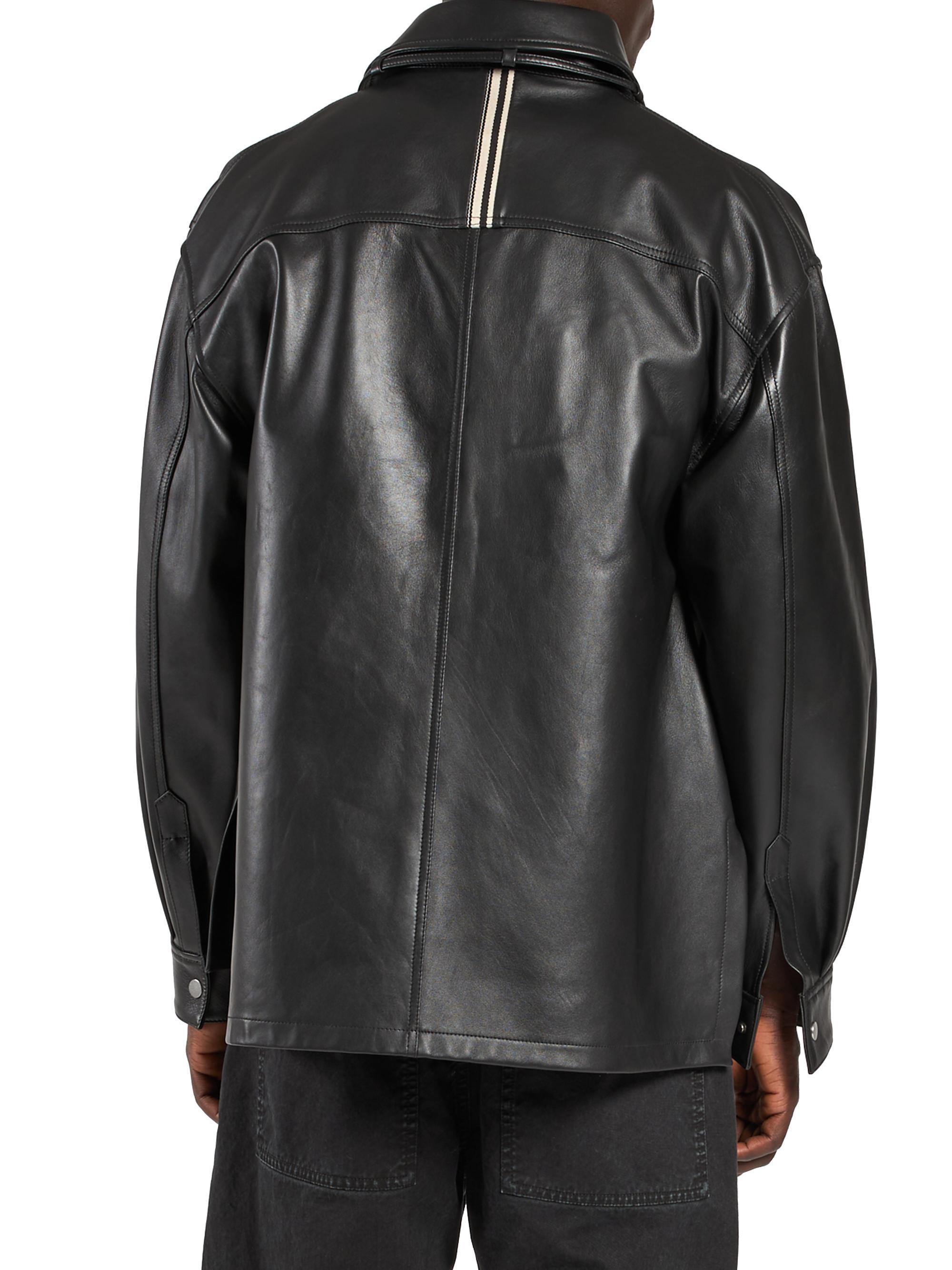 Mordecai Snap-Front Leather Overshirt | Saks Fifth Avenue